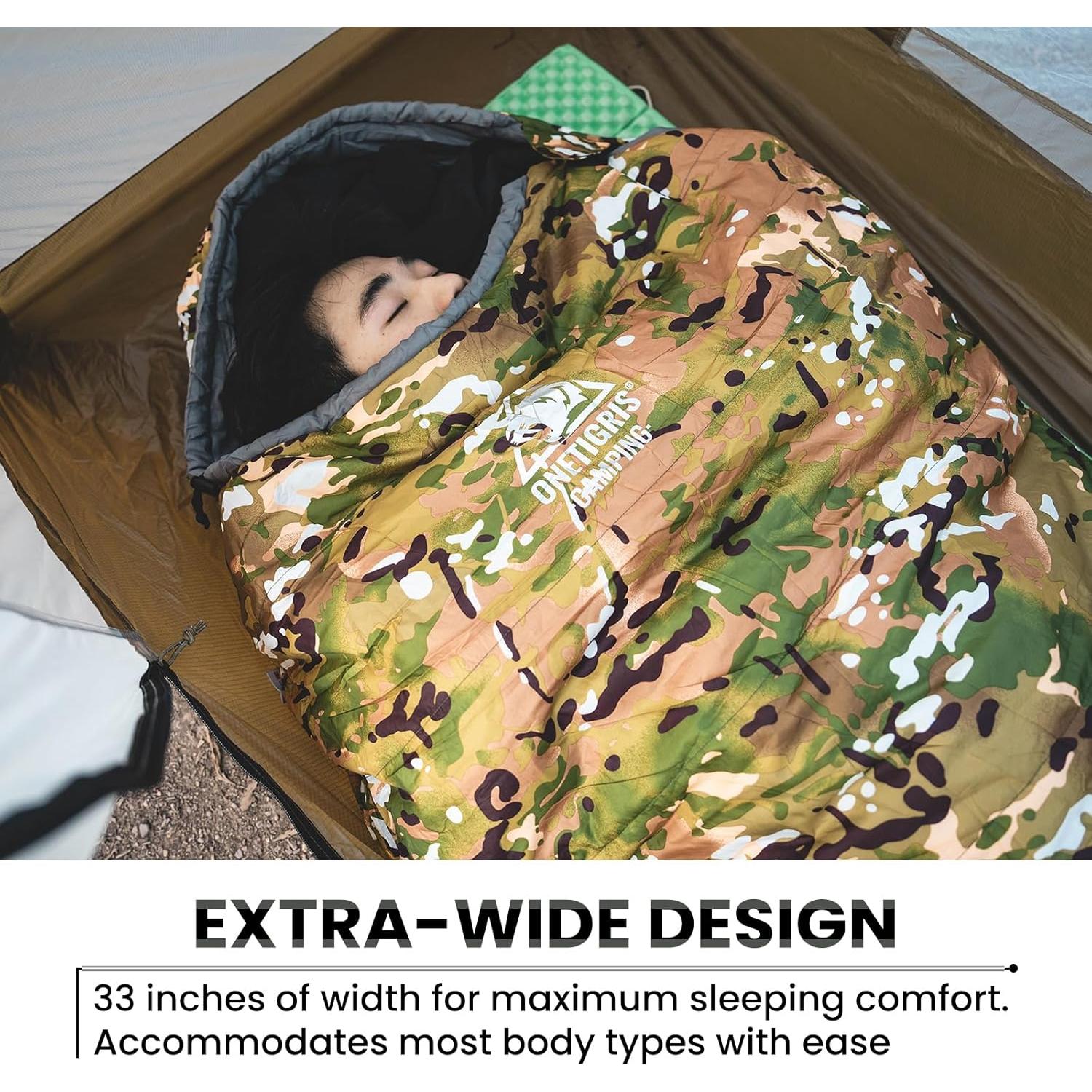 Saco de Dormir Mummy OneTigris 4 Estaciones 0°C Camo