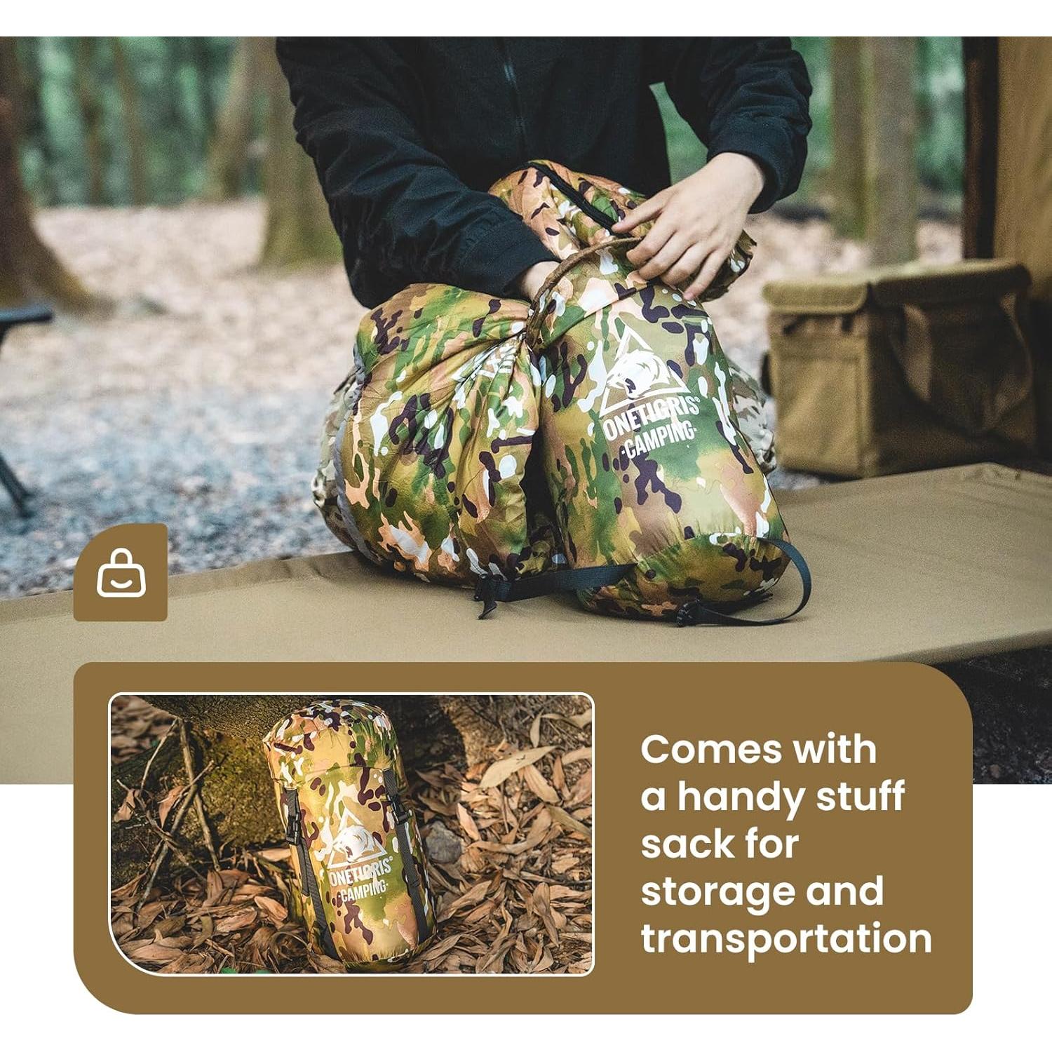 Saco de Dormir Mummy OneTigris 4 Estaciones 0°C Camo