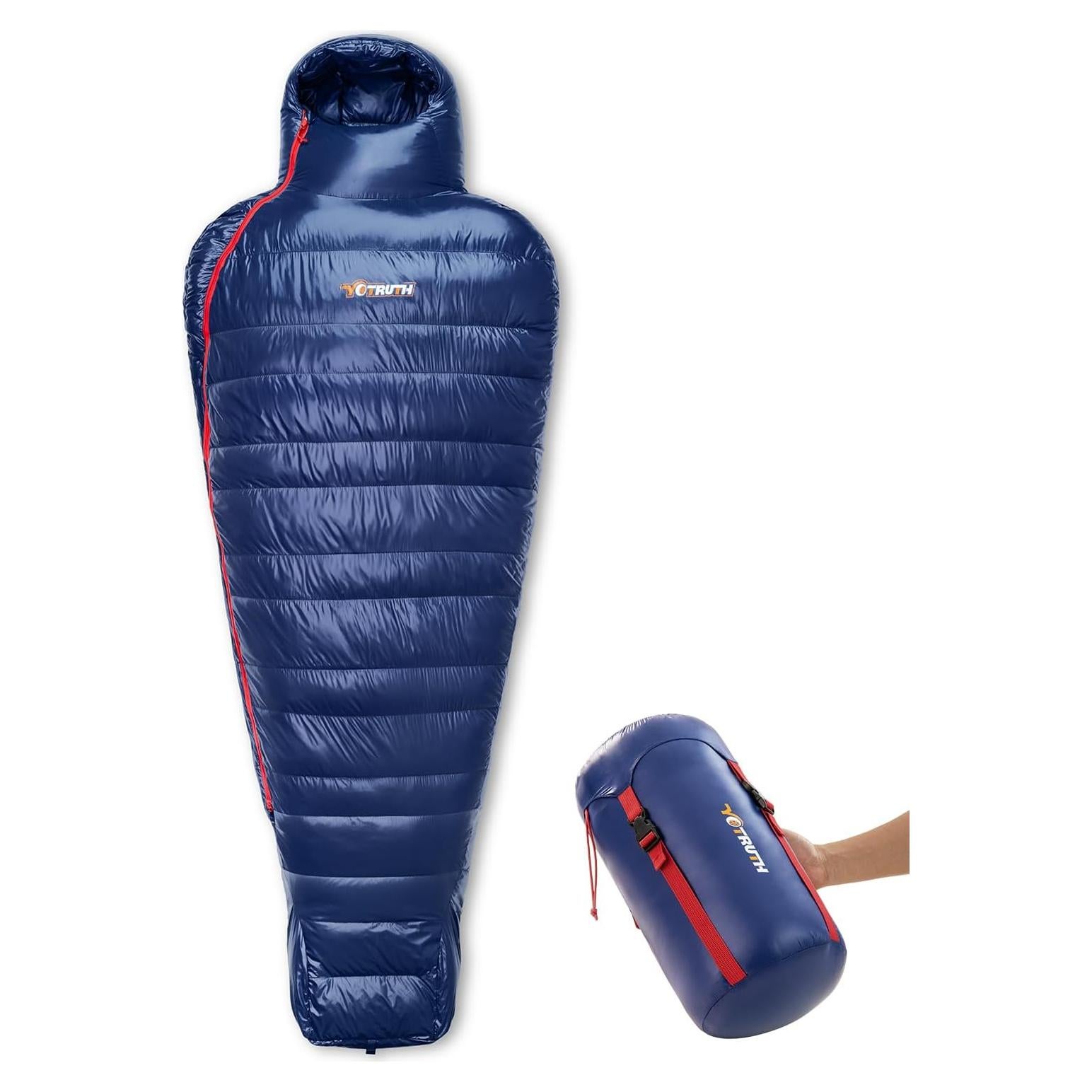 Saco de Dormir Tipo Momia Yotruth 650-FP Nylon Ripstop 20°F