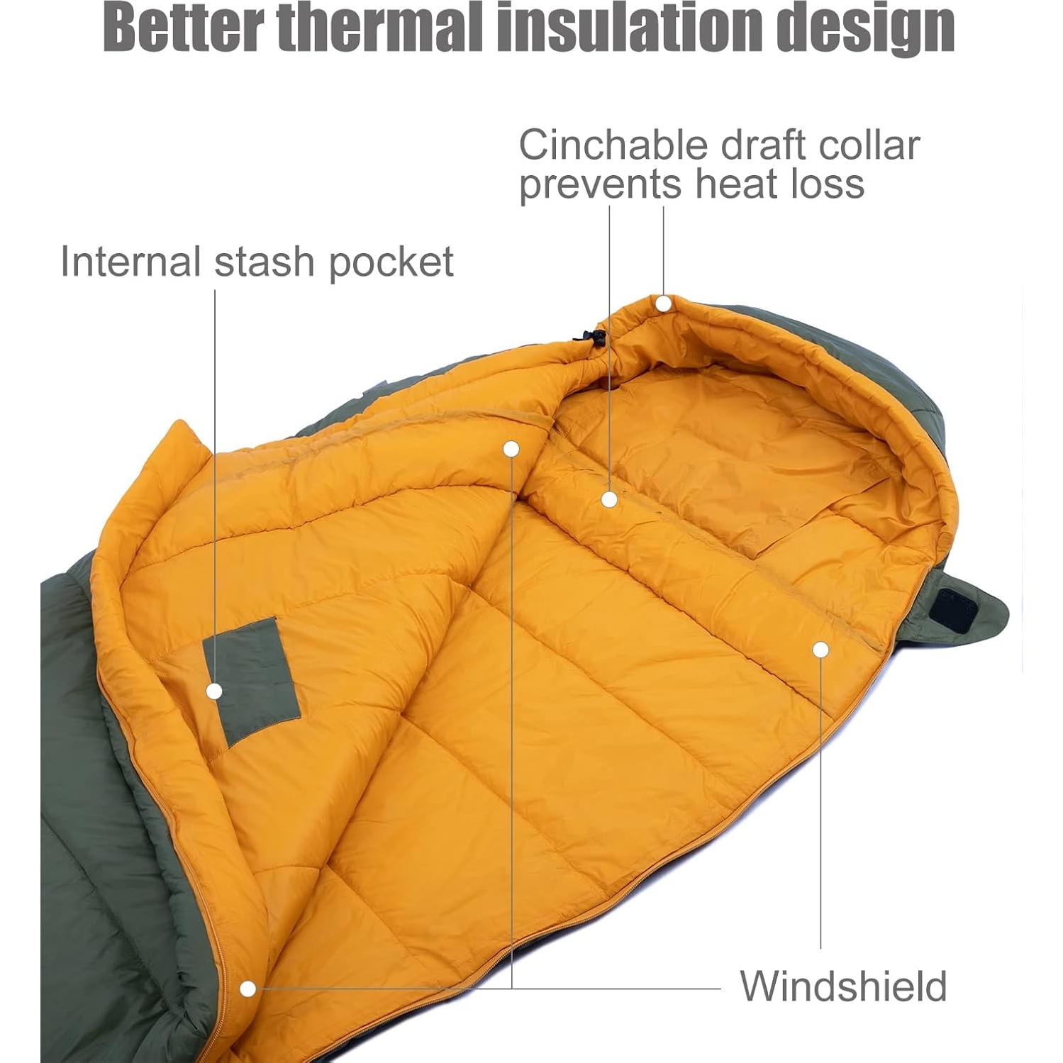 Saco de Dormir Mummy iClimb 3M Thinsulate 1.36 kg Negro