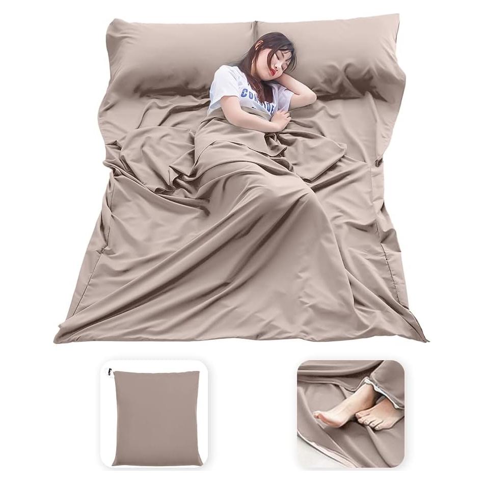 Saco de Dormir Forro Ligero MongByYa 180x210 cm Naranja