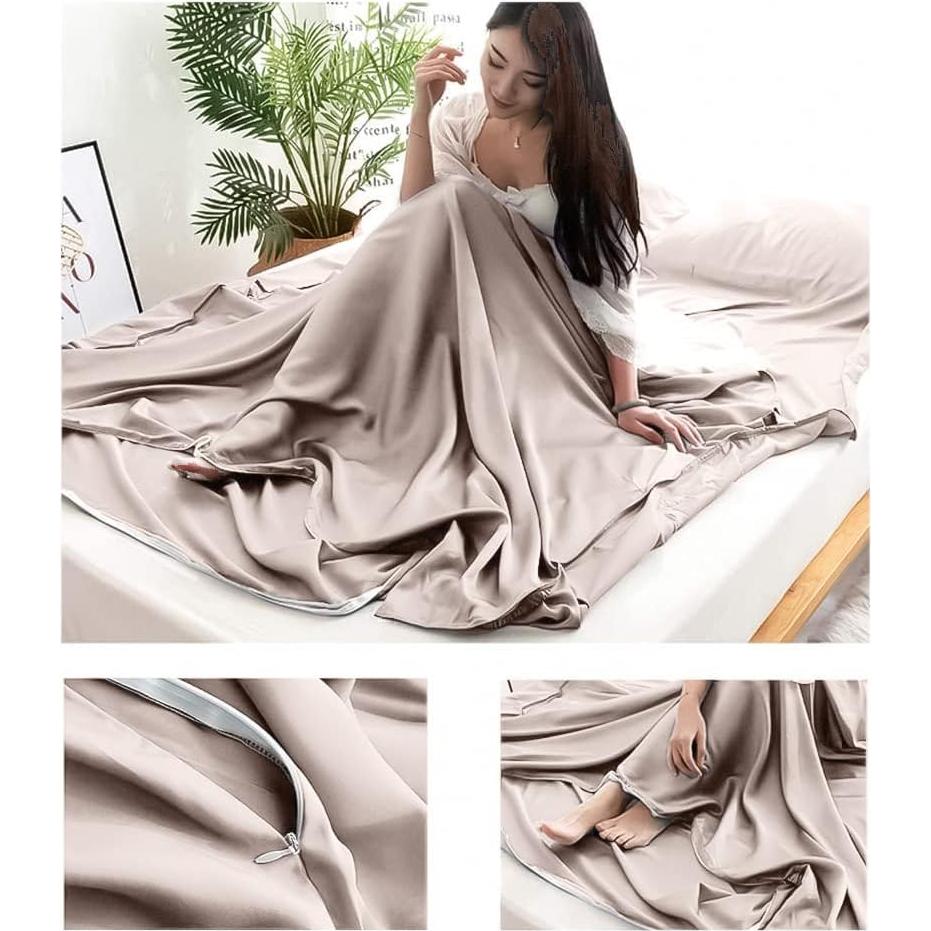 Saco de Dormir Forro Ligero MongByYa 180x210 cm Naranja