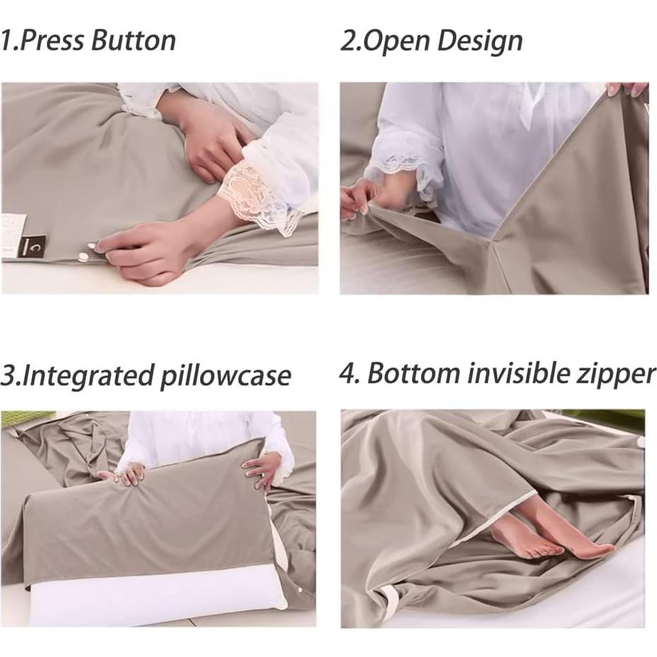 Saco de Dormir Forro Ligero MongByYa 180x210 cm Naranja