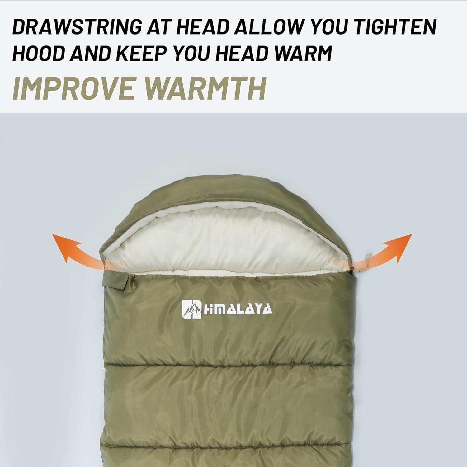 Saco de dormir para clima frío HD370311 - 20°F a 60°F