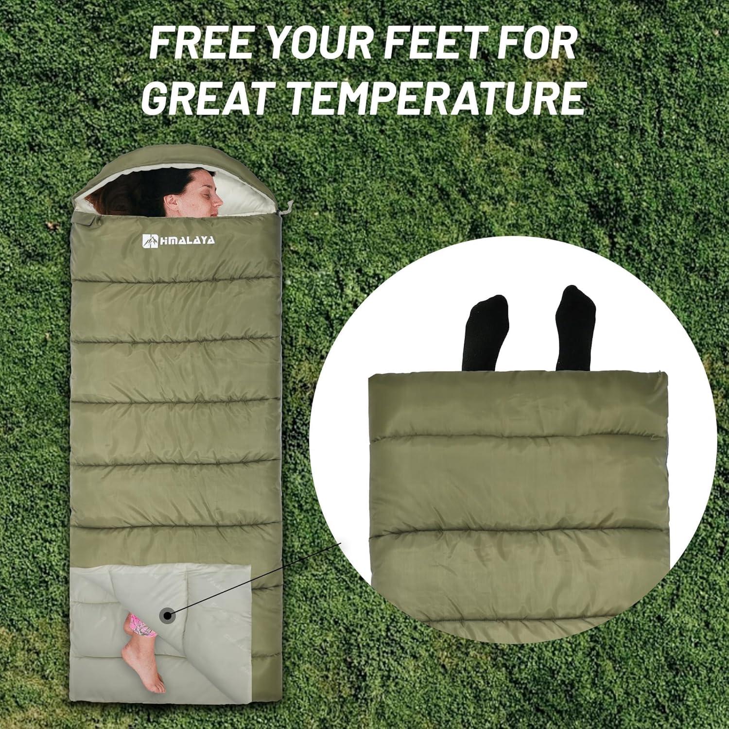 Saco de dormir para clima frío HD370311 - 20°F a 60°F