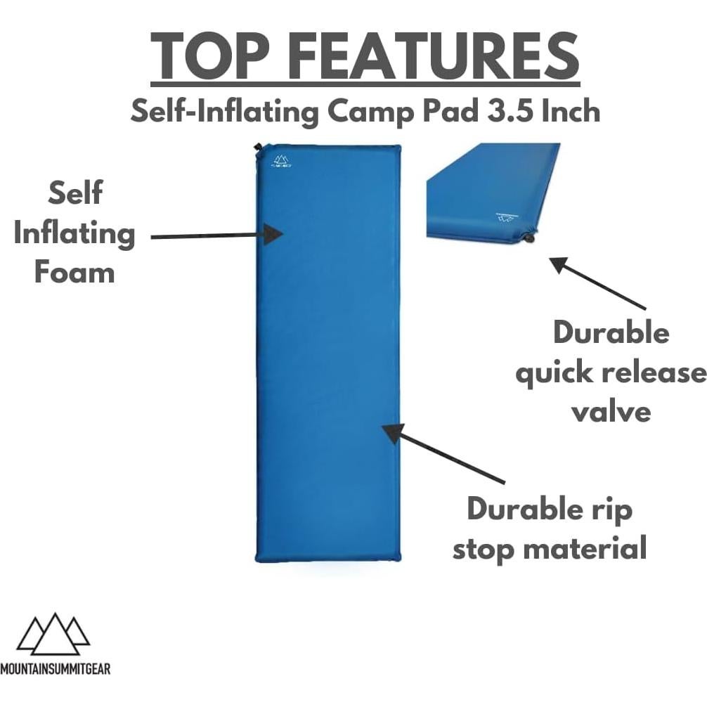 Colchoneta de Camping Autoinflable MOUNTAIN SUMMIT GEAR 8.89 cm