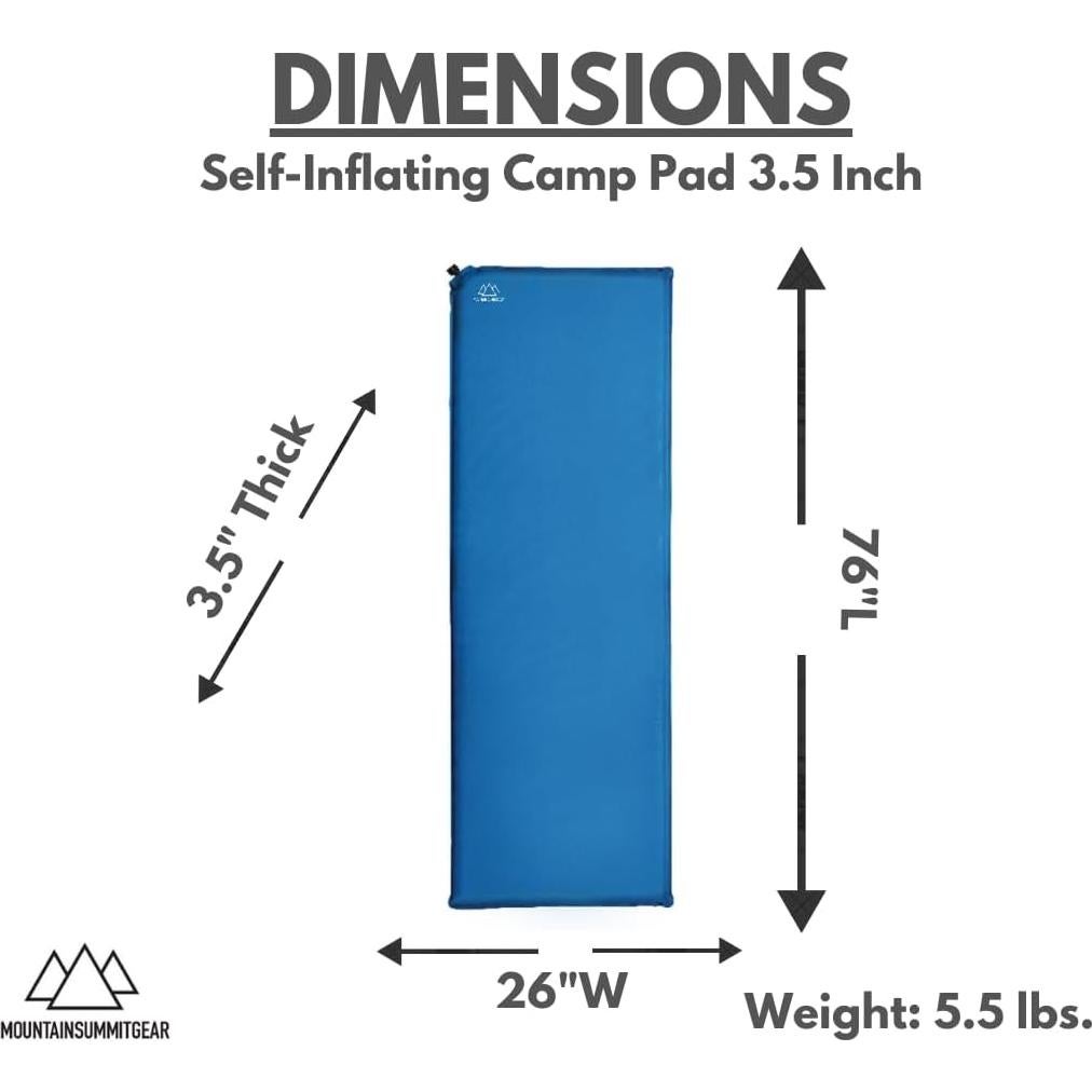Colchoneta de Camping Autoinflable MOUNTAIN SUMMIT GEAR 8.89 cm