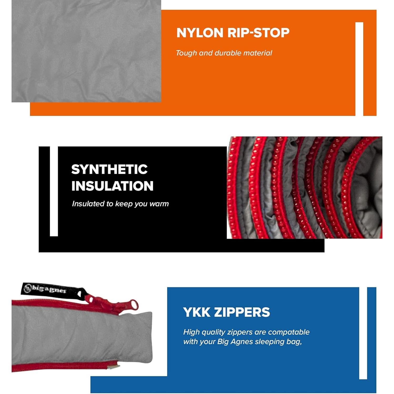 Expansor de Saco de Dormir Big Agnes ABW60518 60 cm Gris