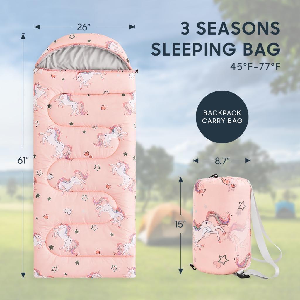 Saco de Dormir Despertar En Nube Unicornio Rosa 155x66 cm