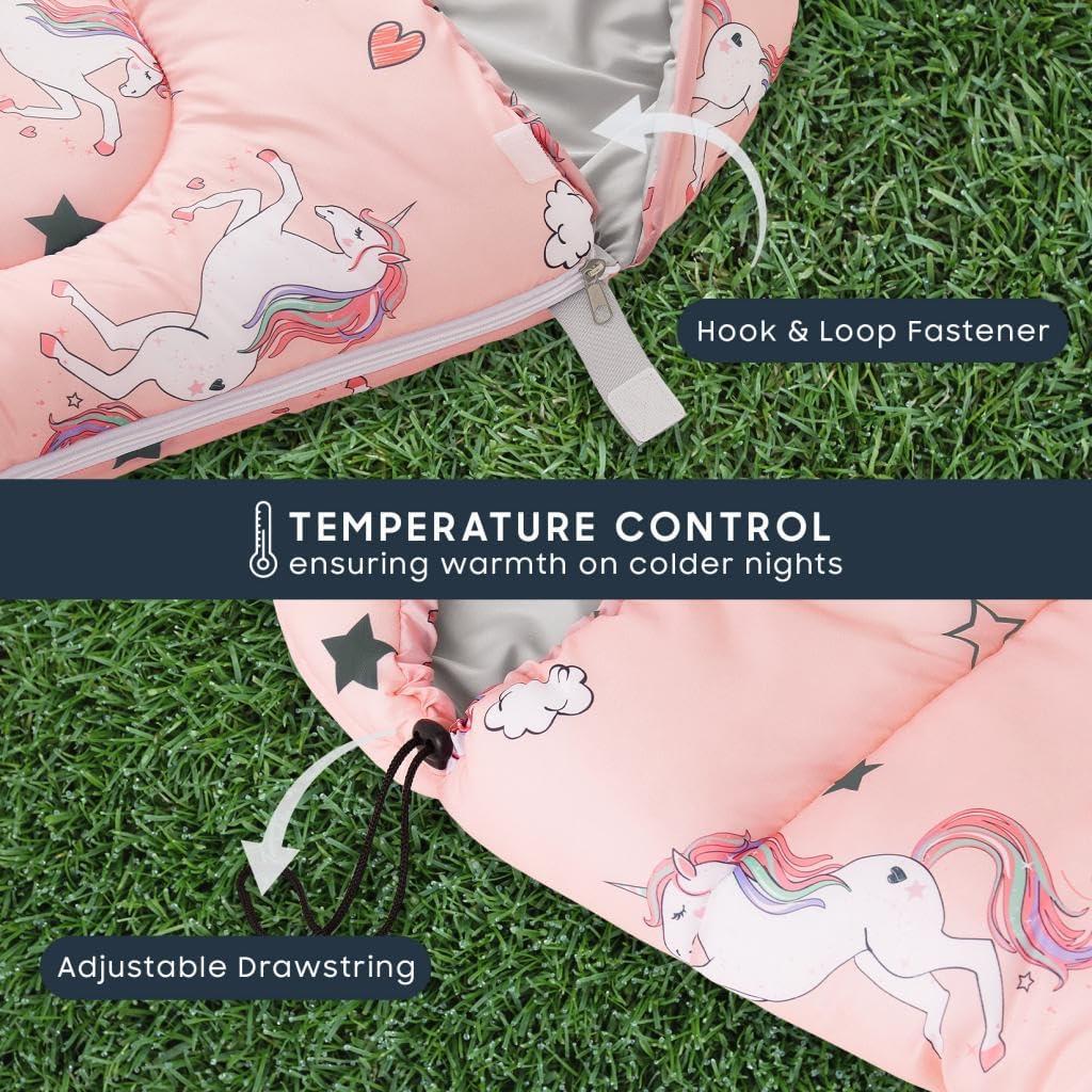 Saco de Dormir Despertar En Nube Unicornio Rosa 155x66 cm