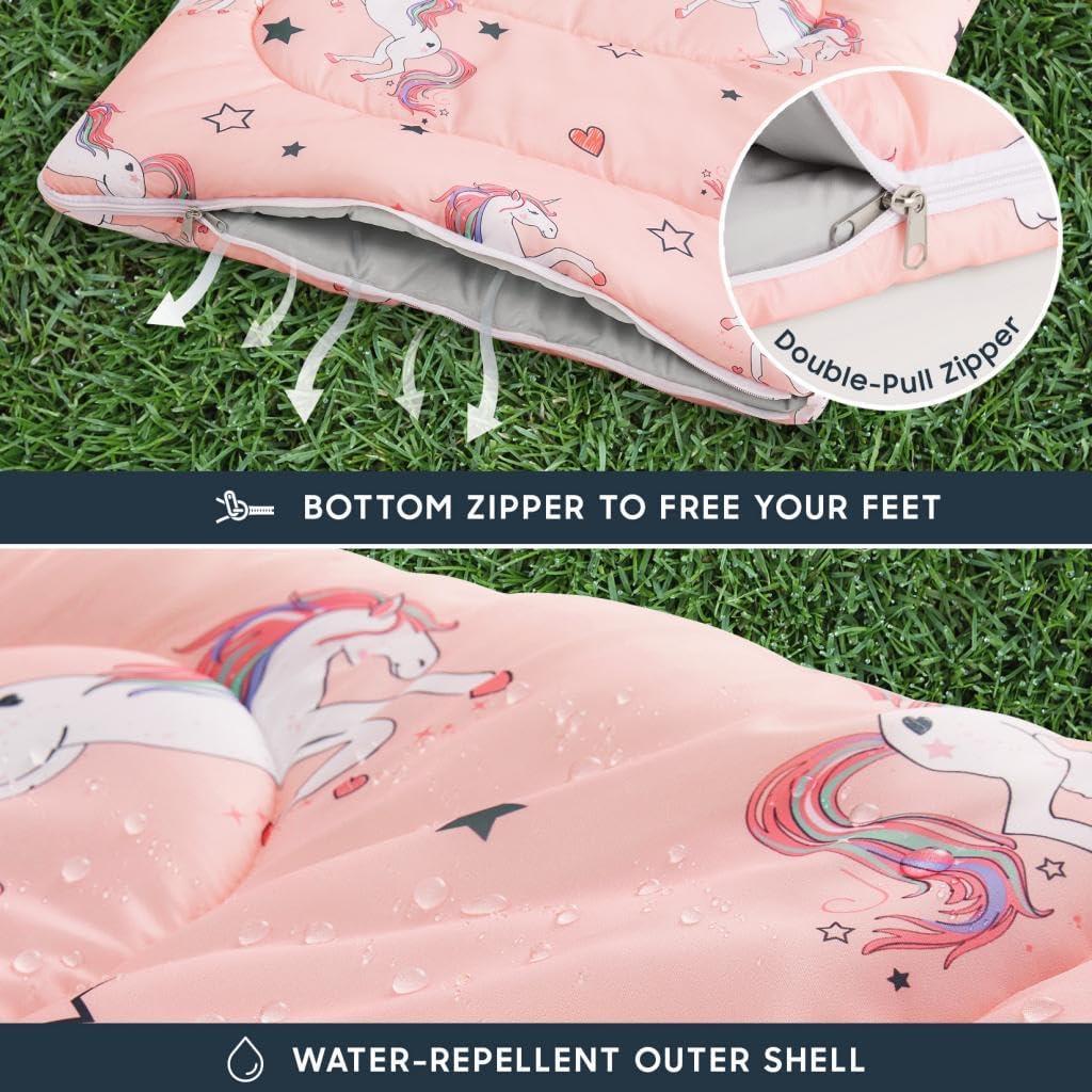 Saco de Dormir Despertar En Nube Unicornio Rosa 155x66 cm