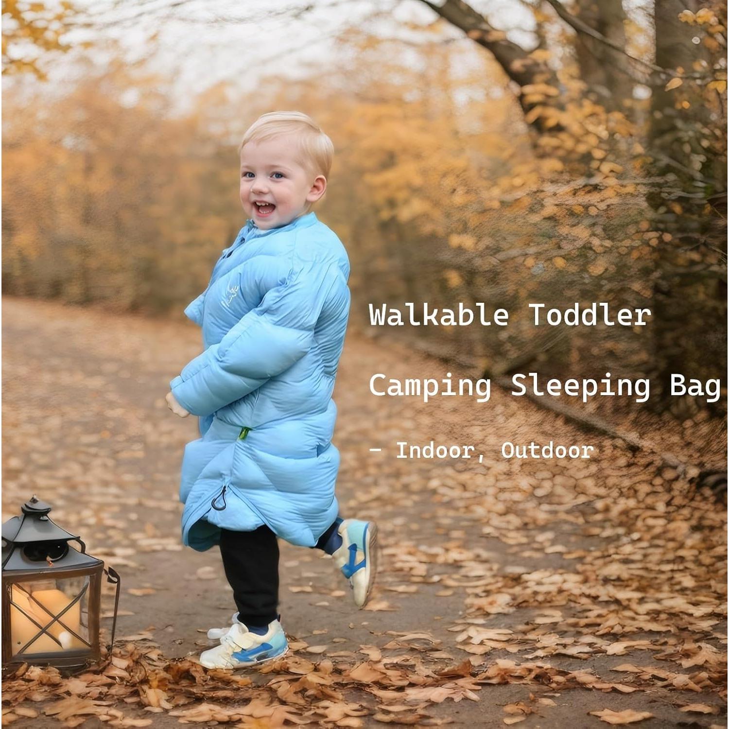 Saco de Dormir Acolchado AZITREK para Niños 2-4 Años