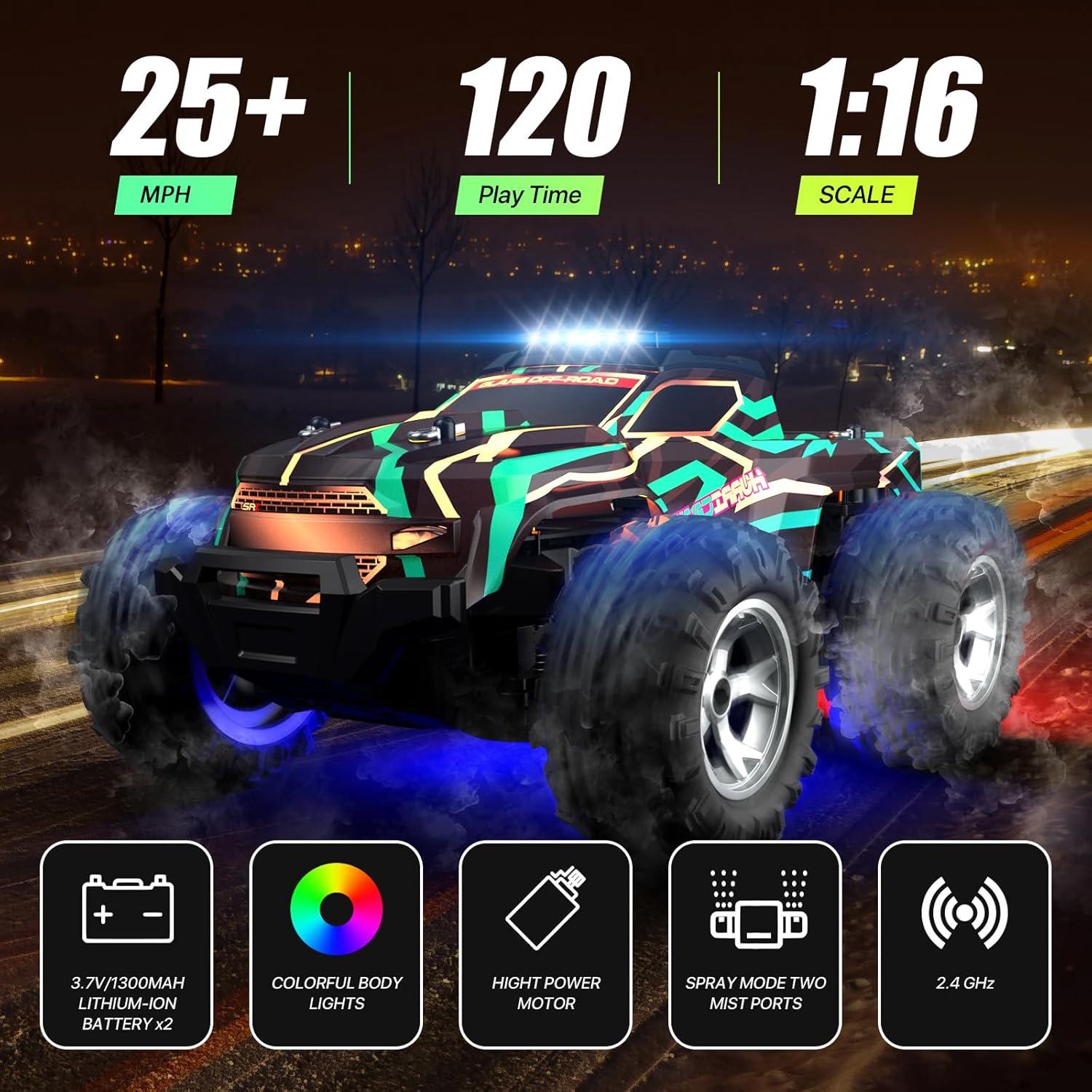 Coche RC Todo Terreno Resosese 2023 Verde 25Km/h LED