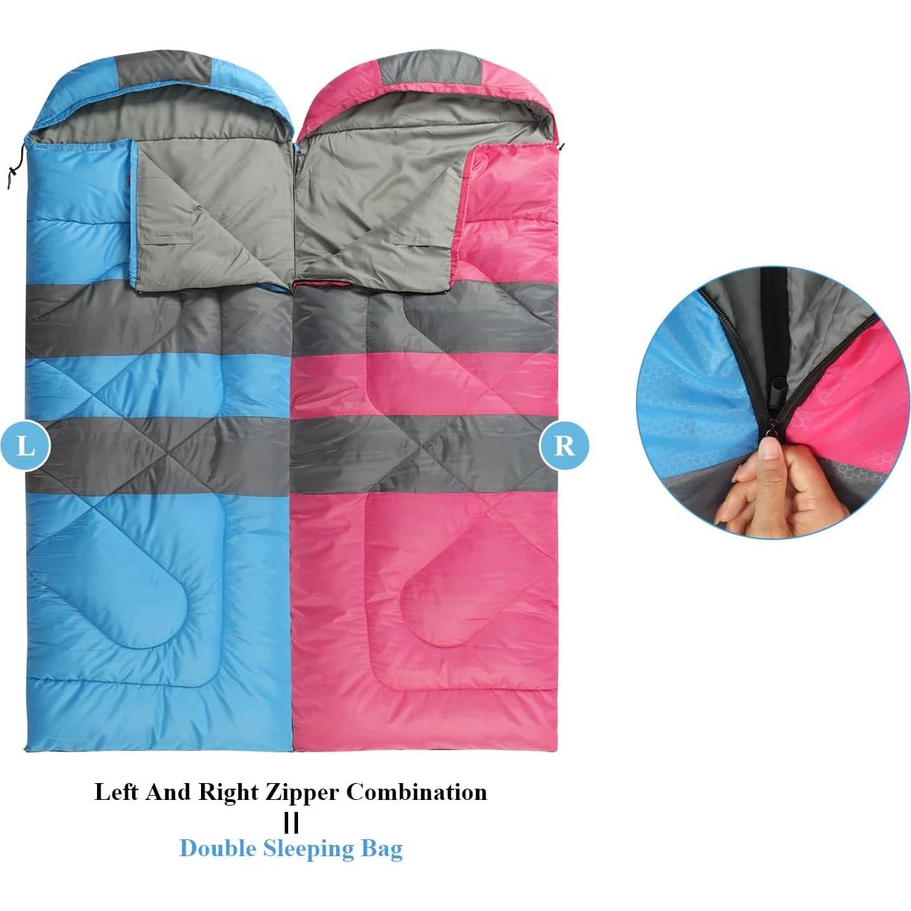 Saco de Dormir Peirhw 3 Estaciones Adulto Impermeable Azul