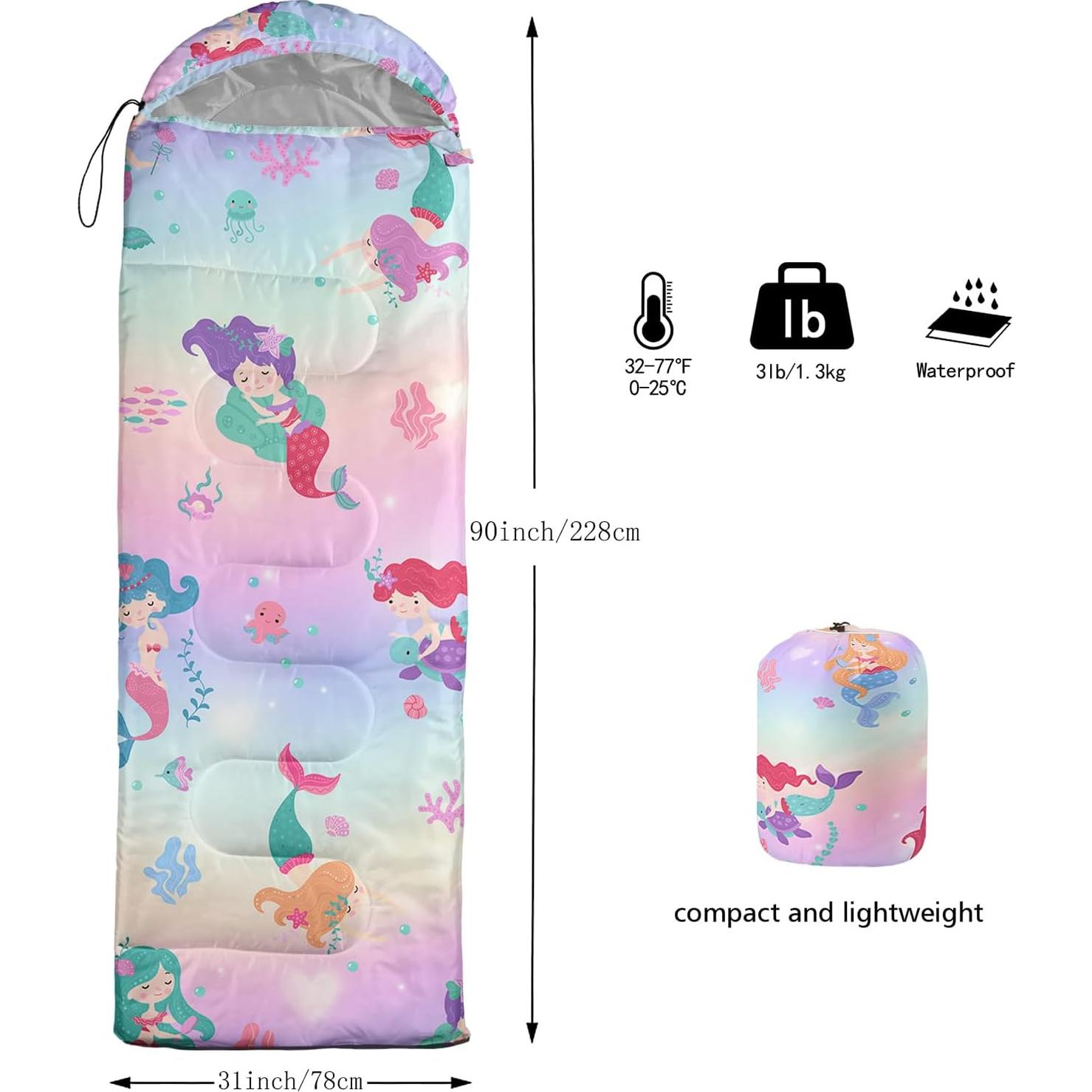 Saco de Dormir QOOMO 3 Temporadas Impermeable 229x76cm