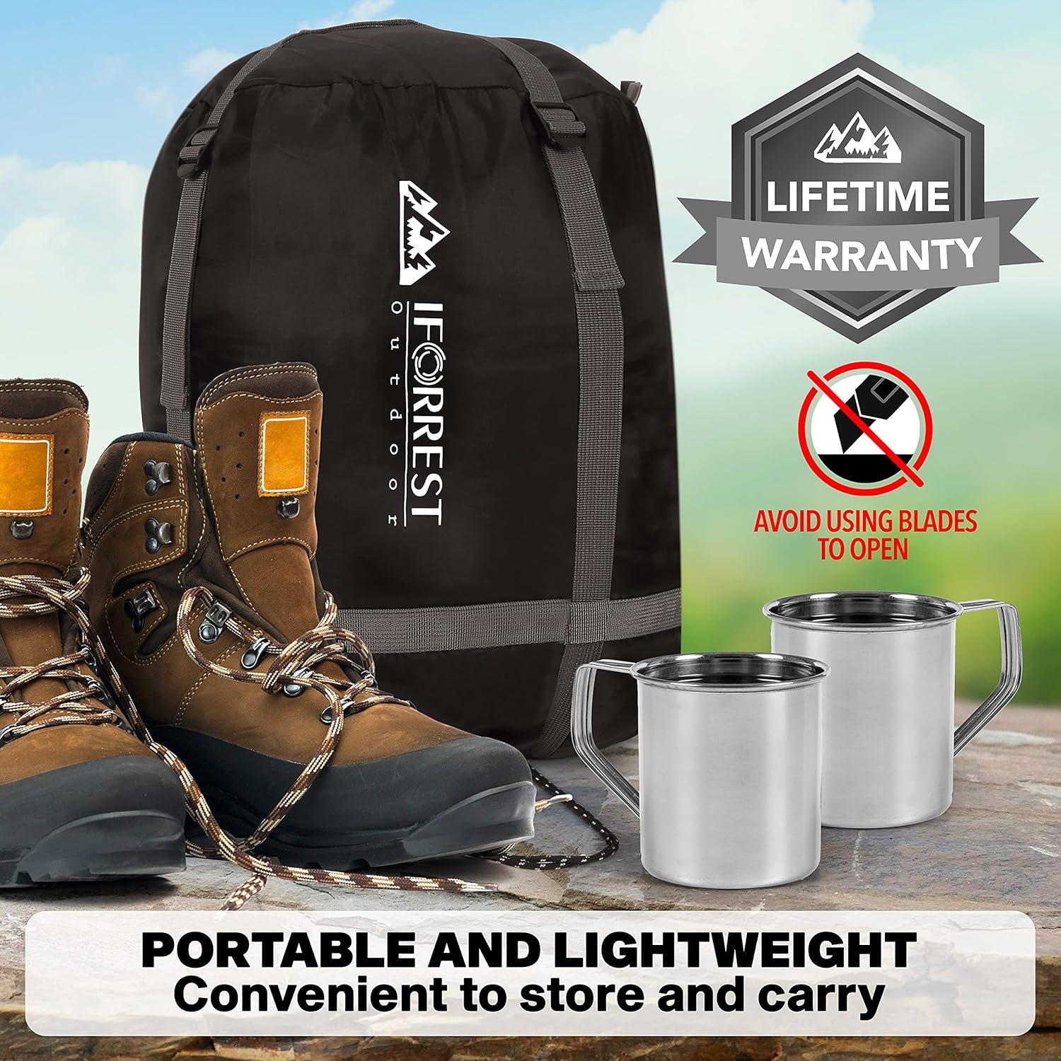 Saco de Dormir Doble IFORREST XL para 2 Personas - Climas Fríos