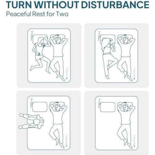 LOSTHORIZON Air & Foam Camping Mattress, Self-Inflating Sleeping Pad, 4.5" Thick, with Pump Sack, Full