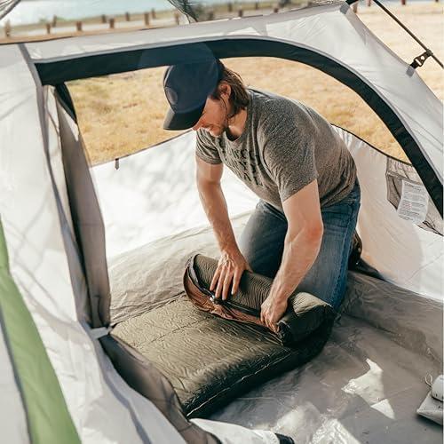 LOSTHORIZON Air & Foam Camping Mattress, Self-Inflating Sleeping Pad, 4.5" Thick, with Pump Sack, Full