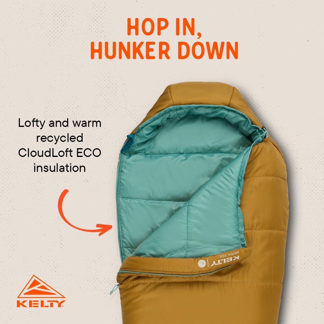 Saco de Dormir Juvenil Kelty Mistral 20°C Woodthrush