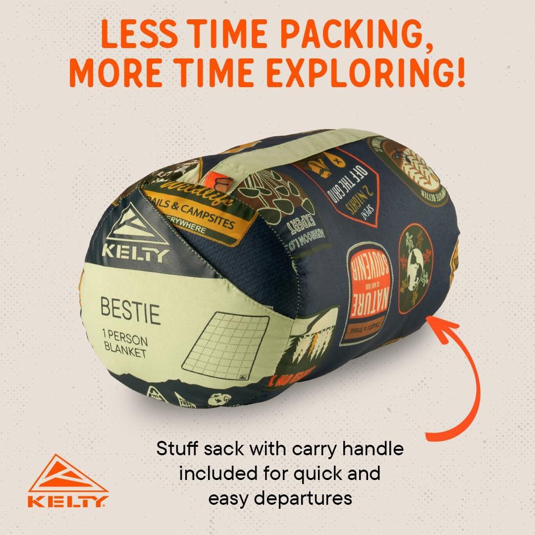 Kelty | Bestie Blanket Patches - Fun and Functional Large 1P Blanket - Twin