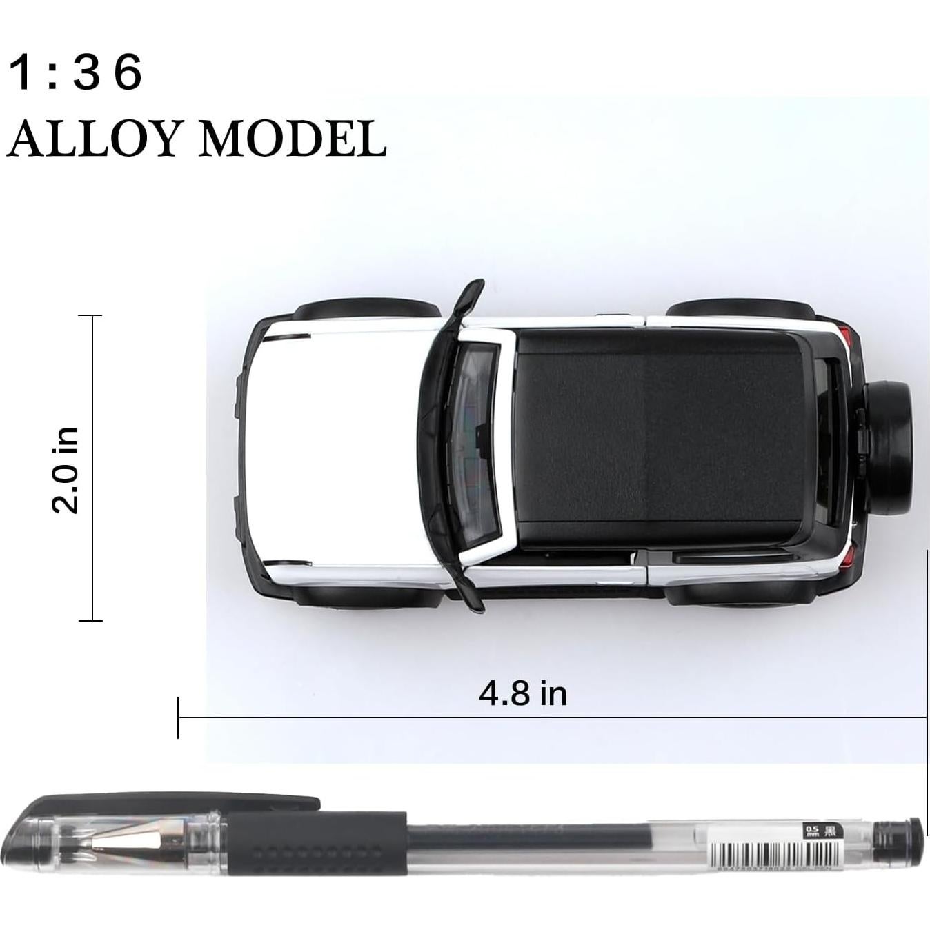 Coche de metal Ford Bronco 2dr a escala 1/36 - Juguete retroceso