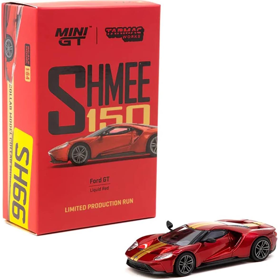 Coche de metal Ford GT Rojo 1/64 True Scale Miniatures