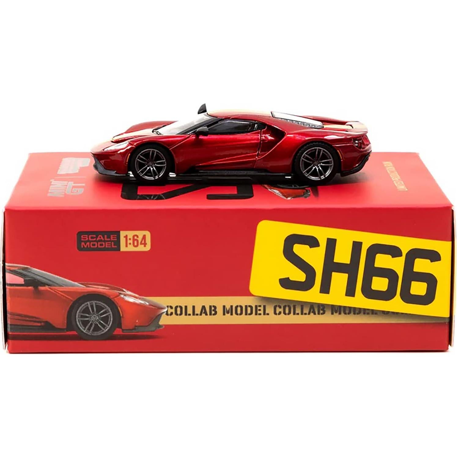 Coche de metal Ford GT Rojo 1/64 True Scale Miniatures