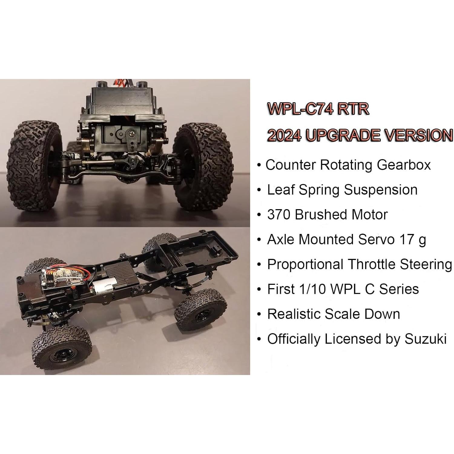 Camión RC WPL C74 1/10 4x4 Off Road con Motor 370