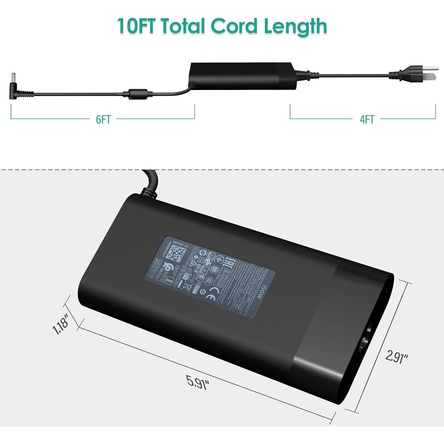 Cargador CA 150W MOLIDZ para HP ZBook OMEN Pavilion 15 17