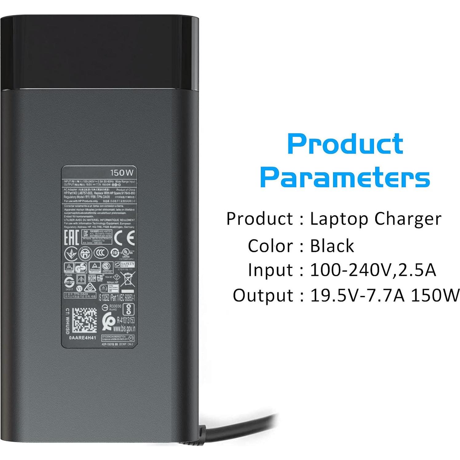 Cargador CA 150W MOLIDZ para HP ZBook OMEN Pavilion 15 17