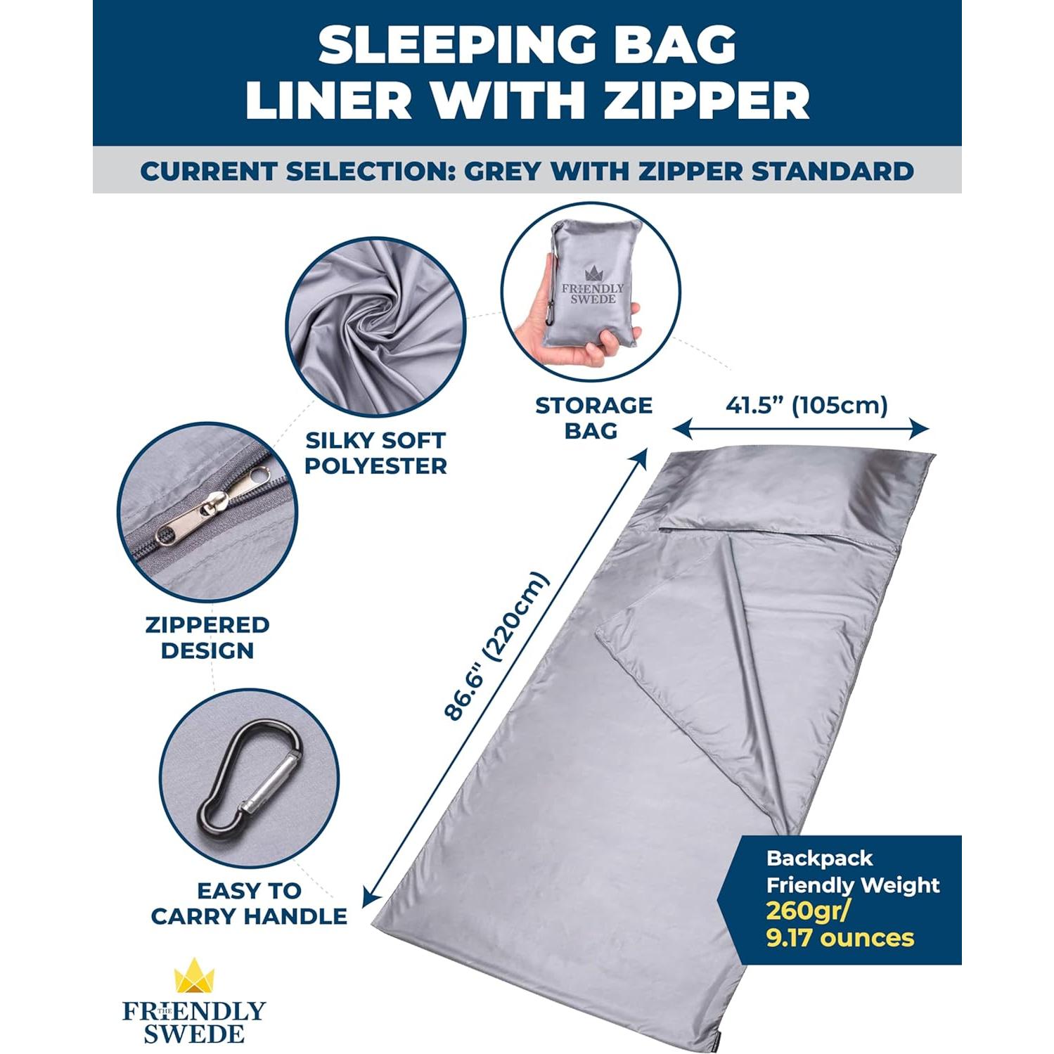 Saco de Dormir The Friendly Swede 100% Poliéster 105x220cm