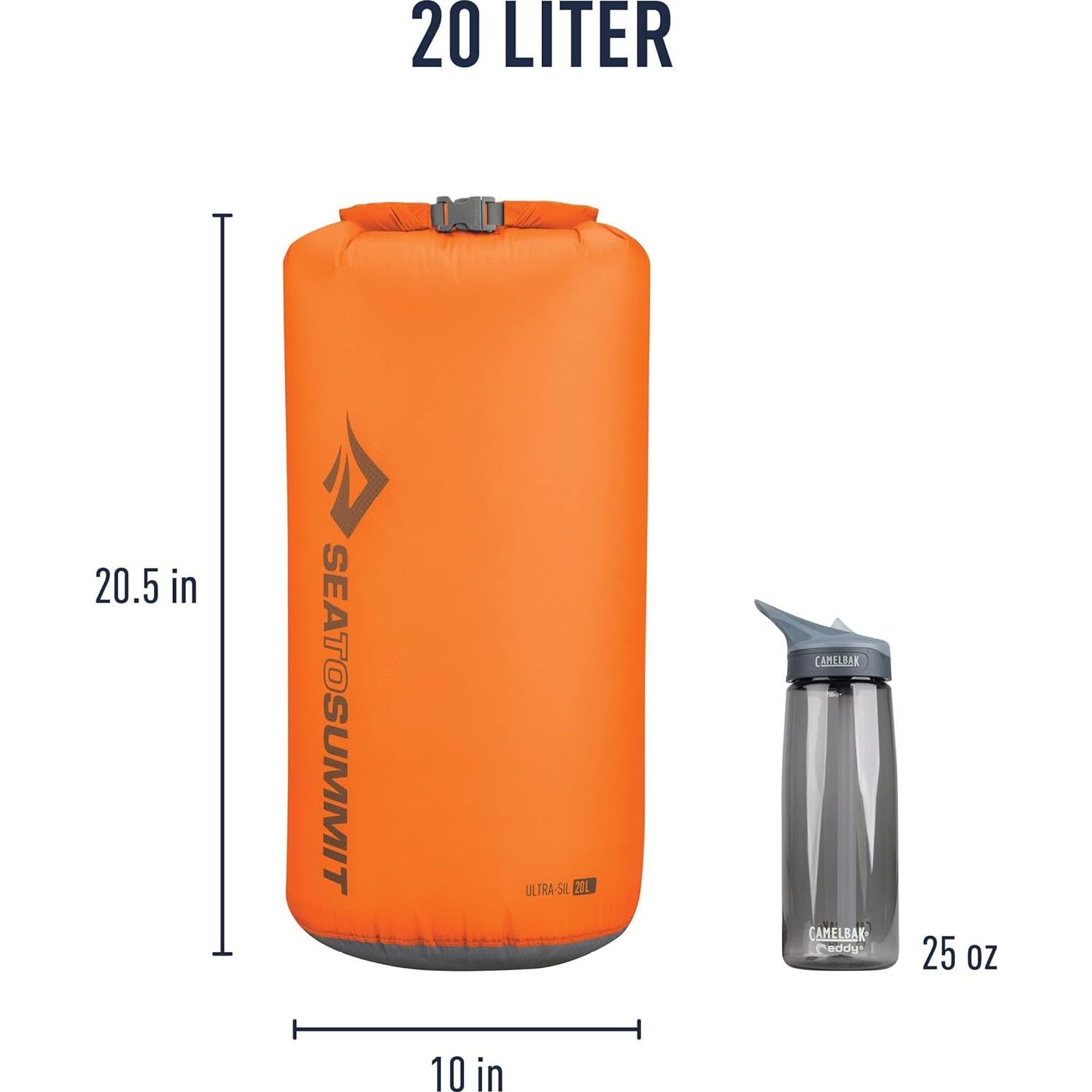 Saco Seco Ultra-Sil 20L Sea to Summit Naranja Impermeable