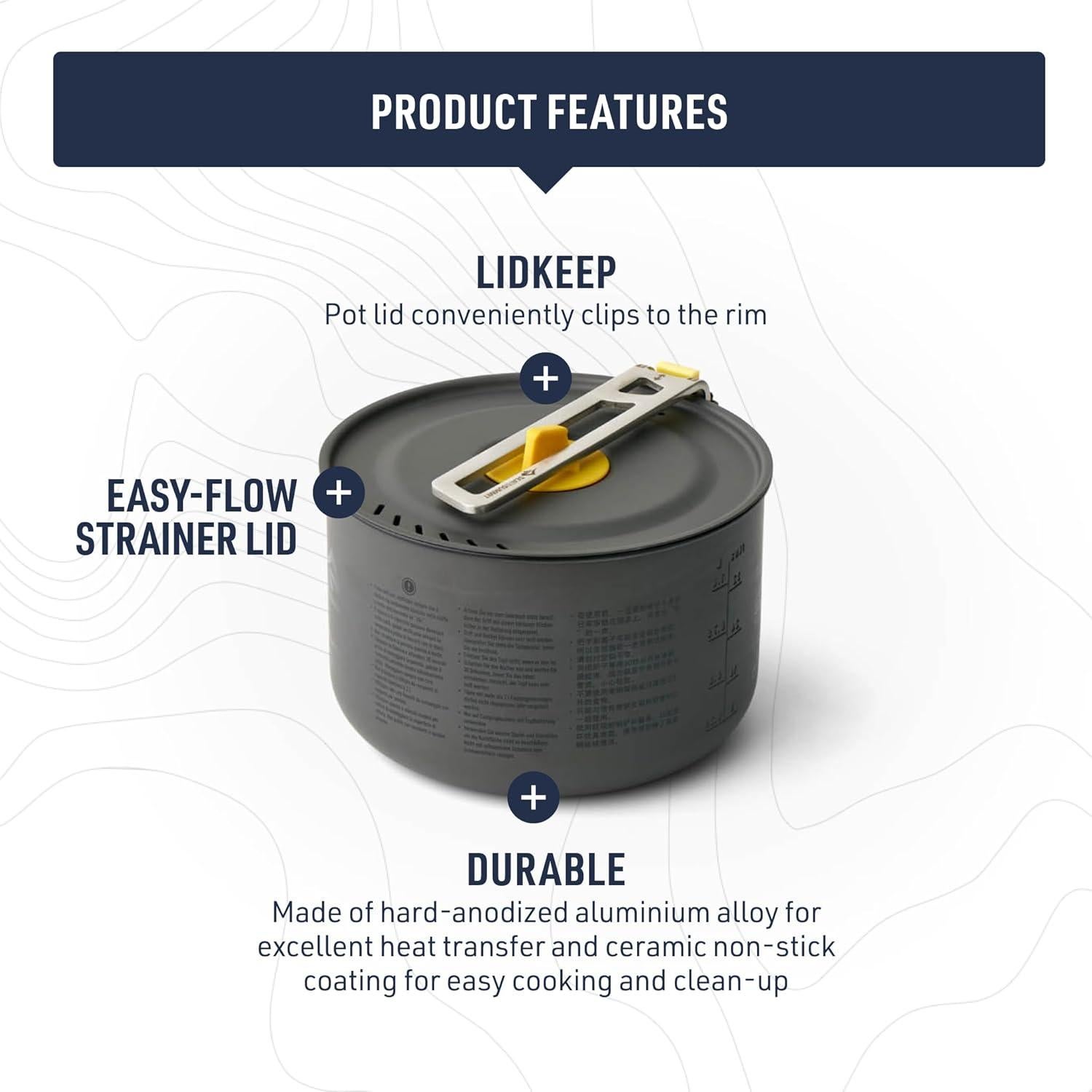 Olla de Cocina Ultraligera 3L Sea to Summit Aluminio Anodizado