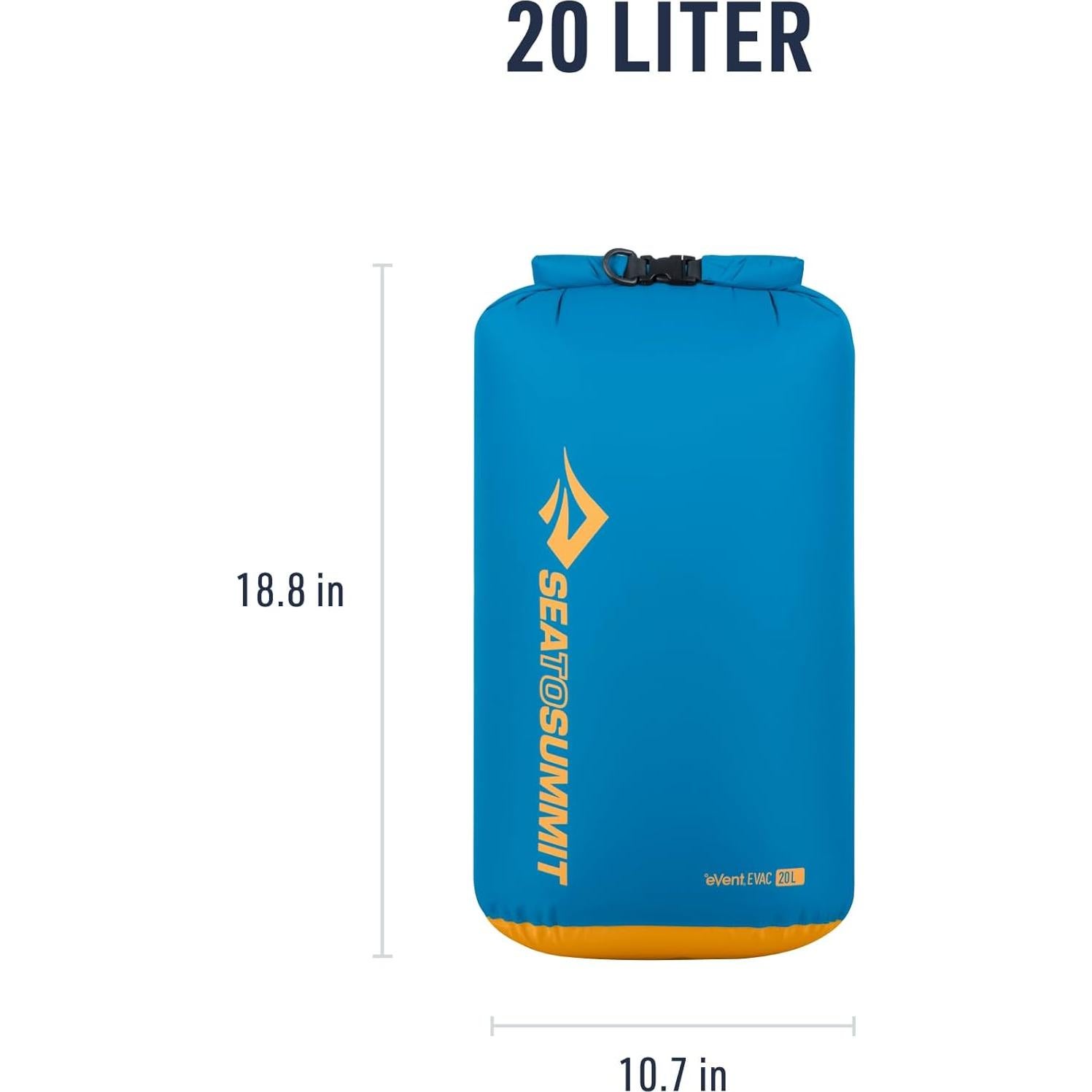 Bolsa Secadora Sea to Summit eVac 20L Azul Turquesa Impermeable
