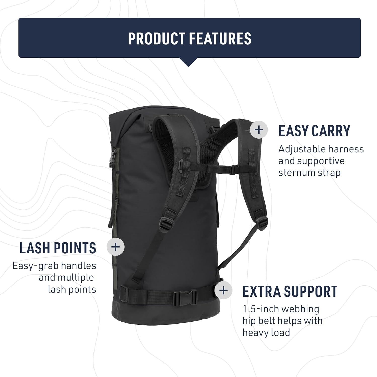 Mochila Impermeable Sea to Summit Big River 75L Rojo