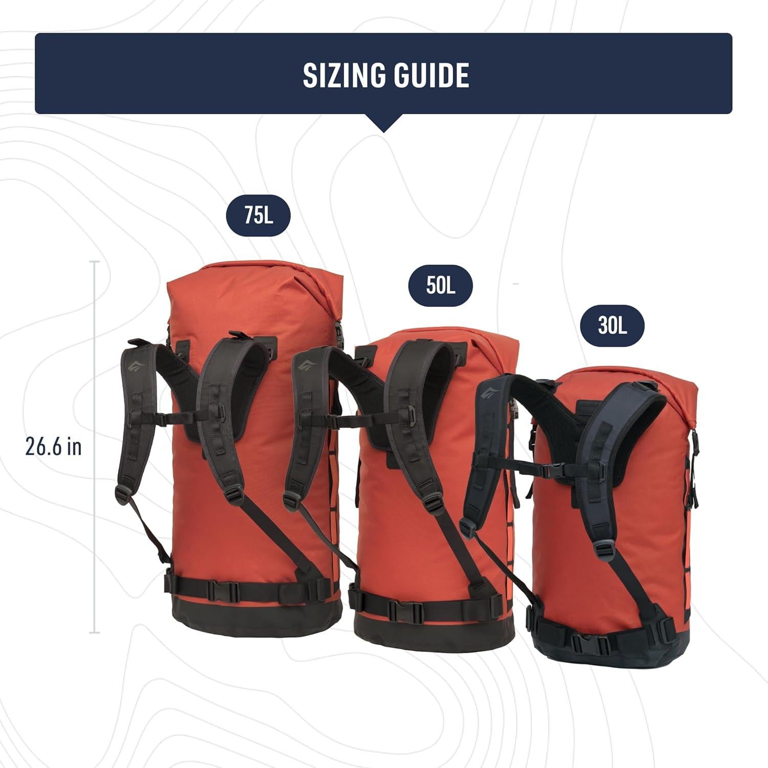 Mochila Impermeable Sea to Summit Big River 75L Rojo