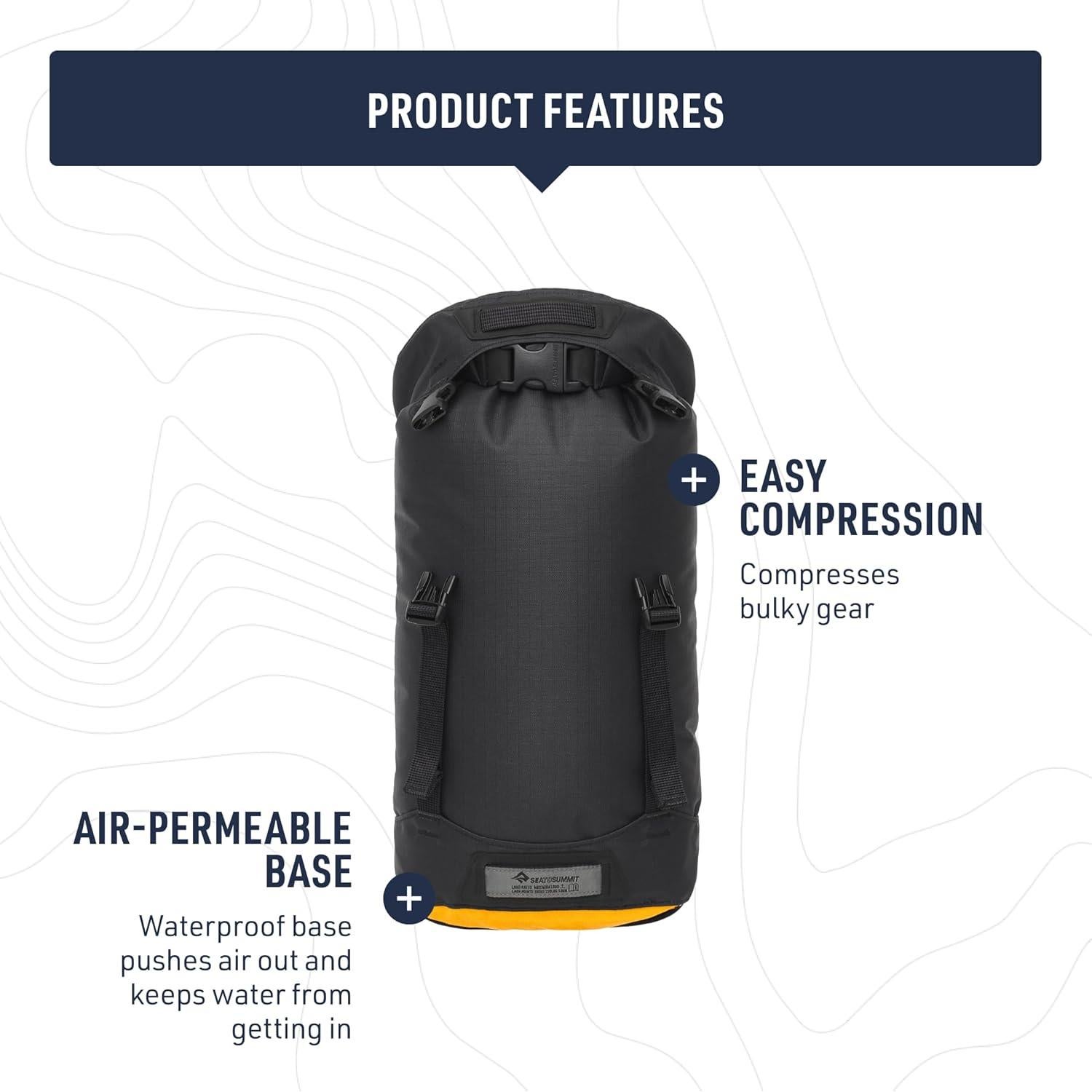 eVac Heavy Duty Compression Dry Bag, Waterproof Dry Storage, 8 Liter