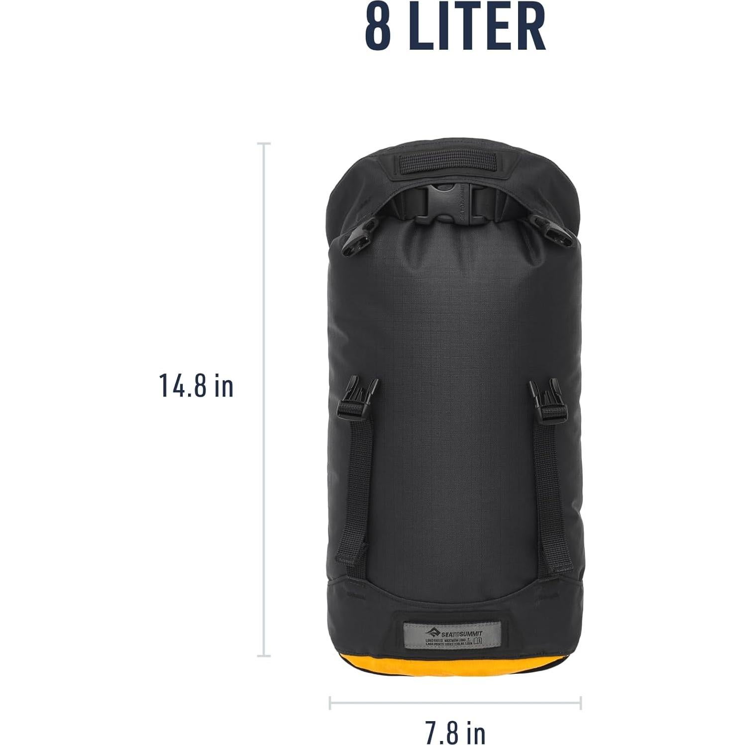 eVac Heavy Duty Compression Dry Bag, Waterproof Dry Storage, 8 Liter