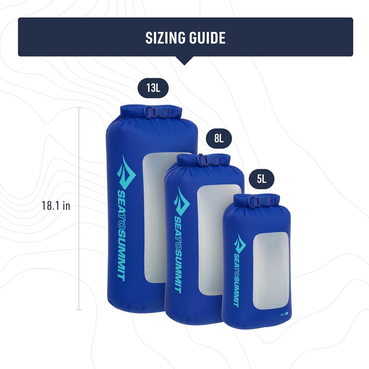 Bolsa Secadora Ligera Sea to Summit 8L Transparente Impermeable