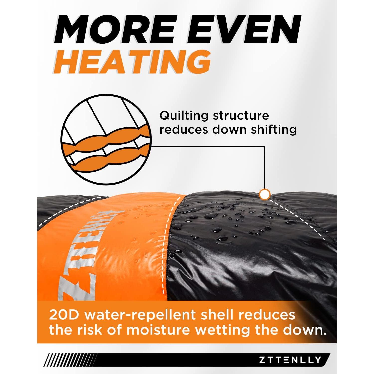 Saco de Dormir ZTTENLLY de Plumas 0/20/30°C - Compacto y Ligero