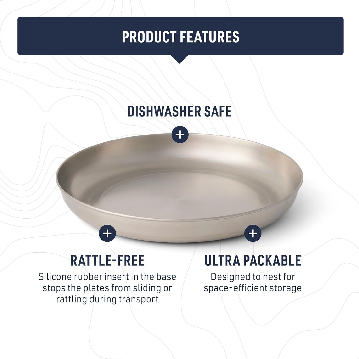 Plato de Campamento Sea to Summit Acero Inoxidable 1000ml Verde