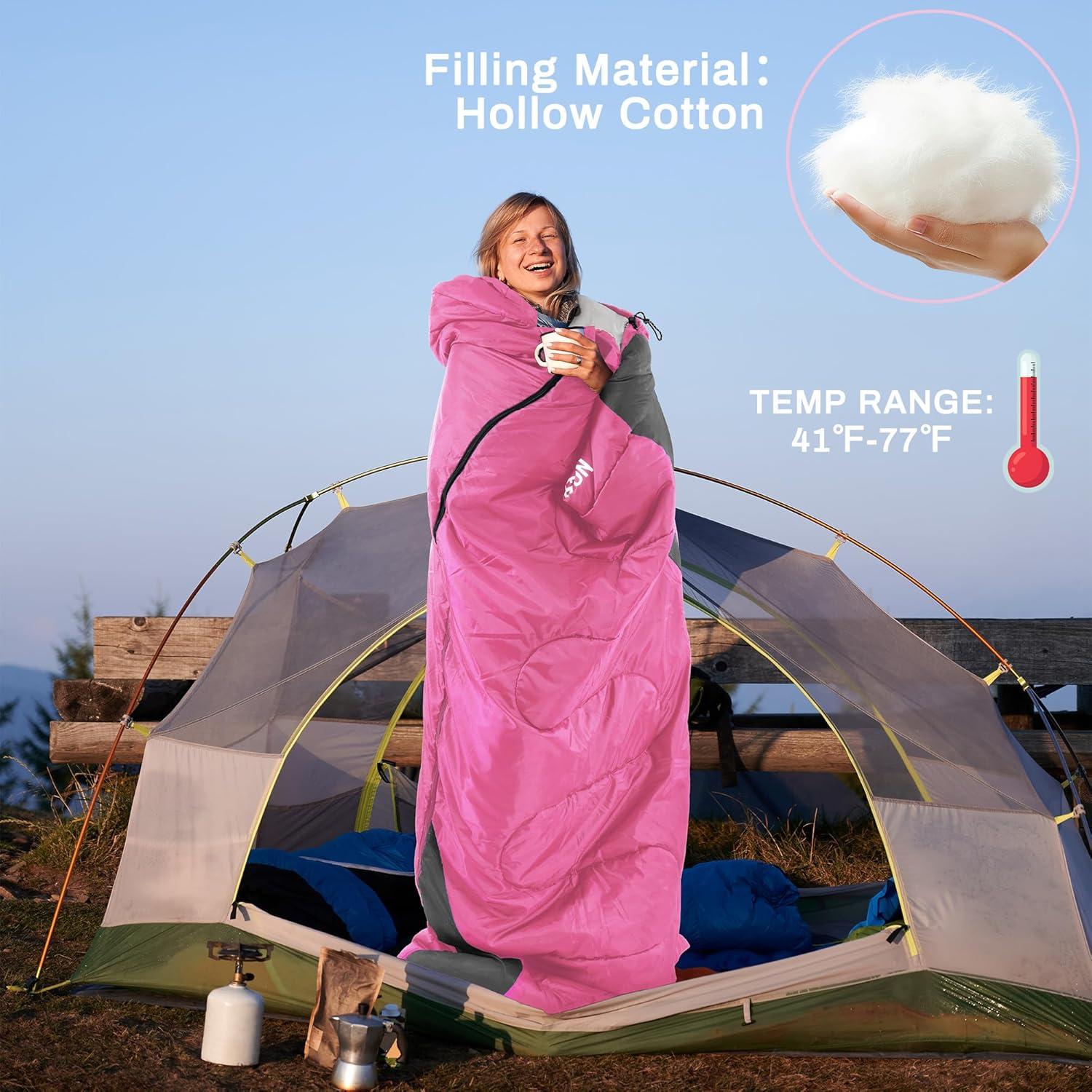 Saco de dormir Elevon 3-4 estaciones ligero y compacto 220x80cm