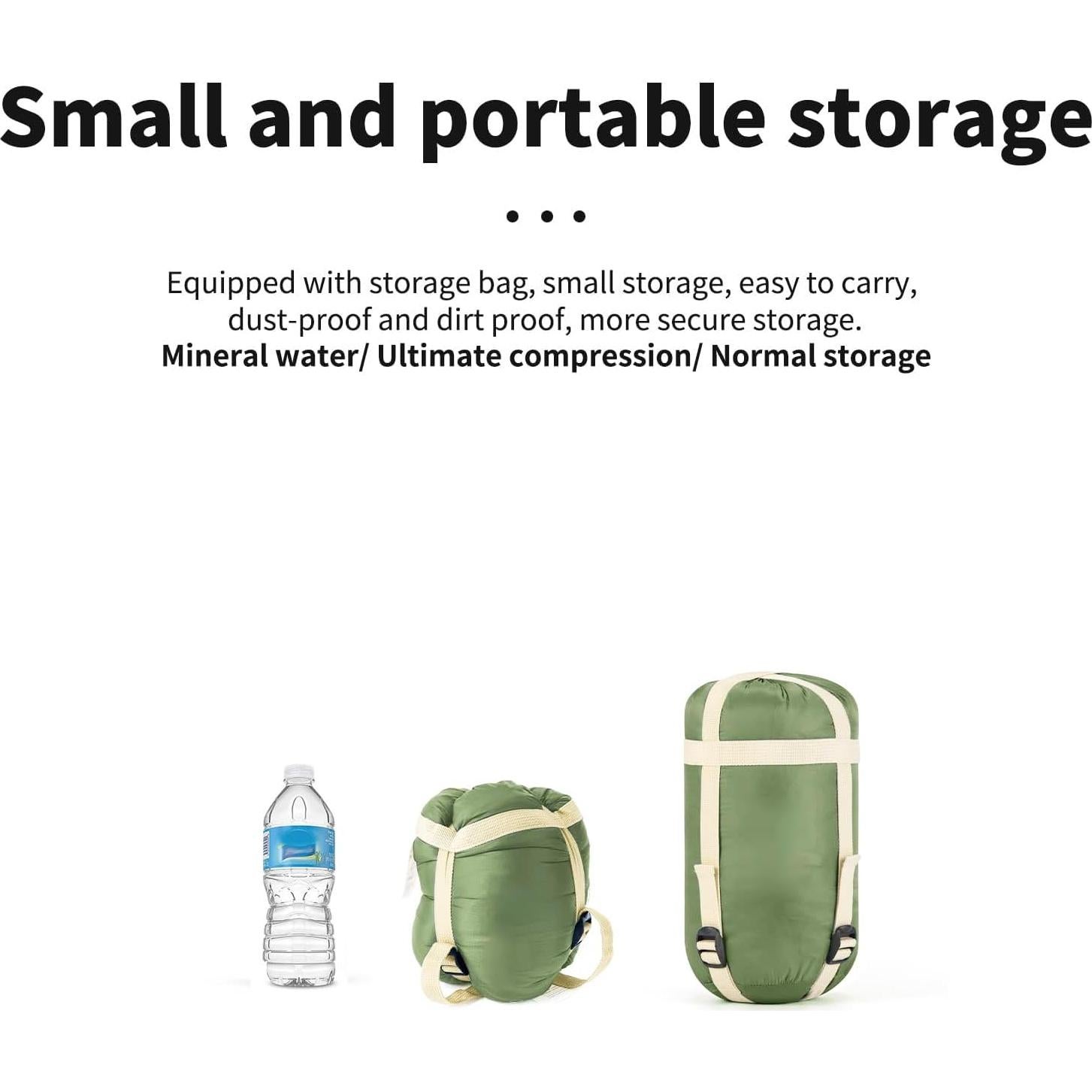 Ultralight Sleeping Bag - Envelope Lightweight Portable, Waterproof, Comfort with Compression Sack - Great for 3 Season Traveling, Camping, Hiking