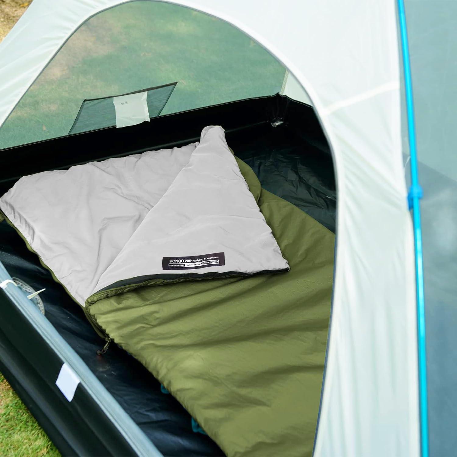 Ultralight Sleeping Bag - Envelope Lightweight Portable, Waterproof, Comfort with Compression Sack - Great for 3 Season Traveling, Camping, Hiking