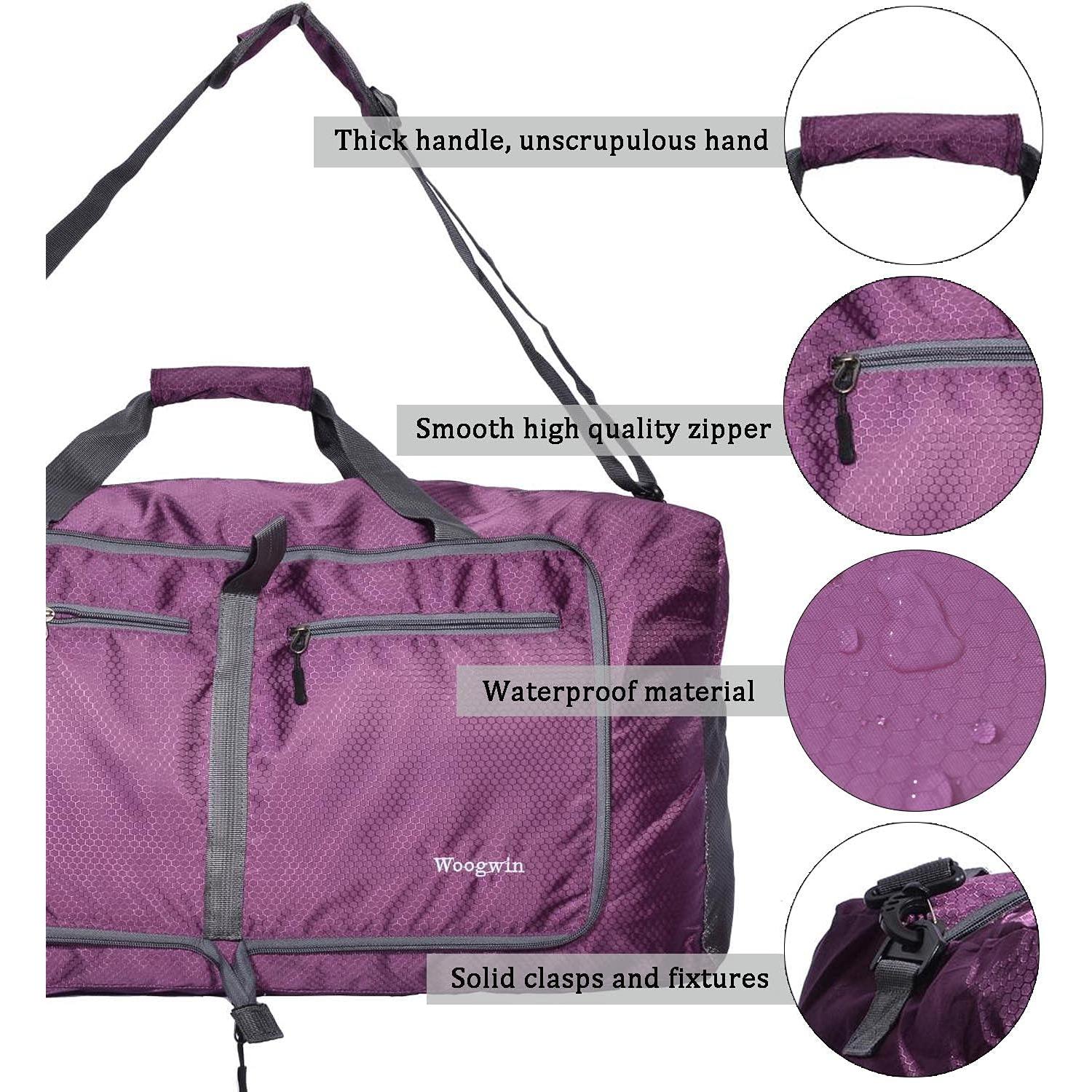 Bolsa de Viaje Woogwin Grande Plegable Impermeable 63.5x43.2cm