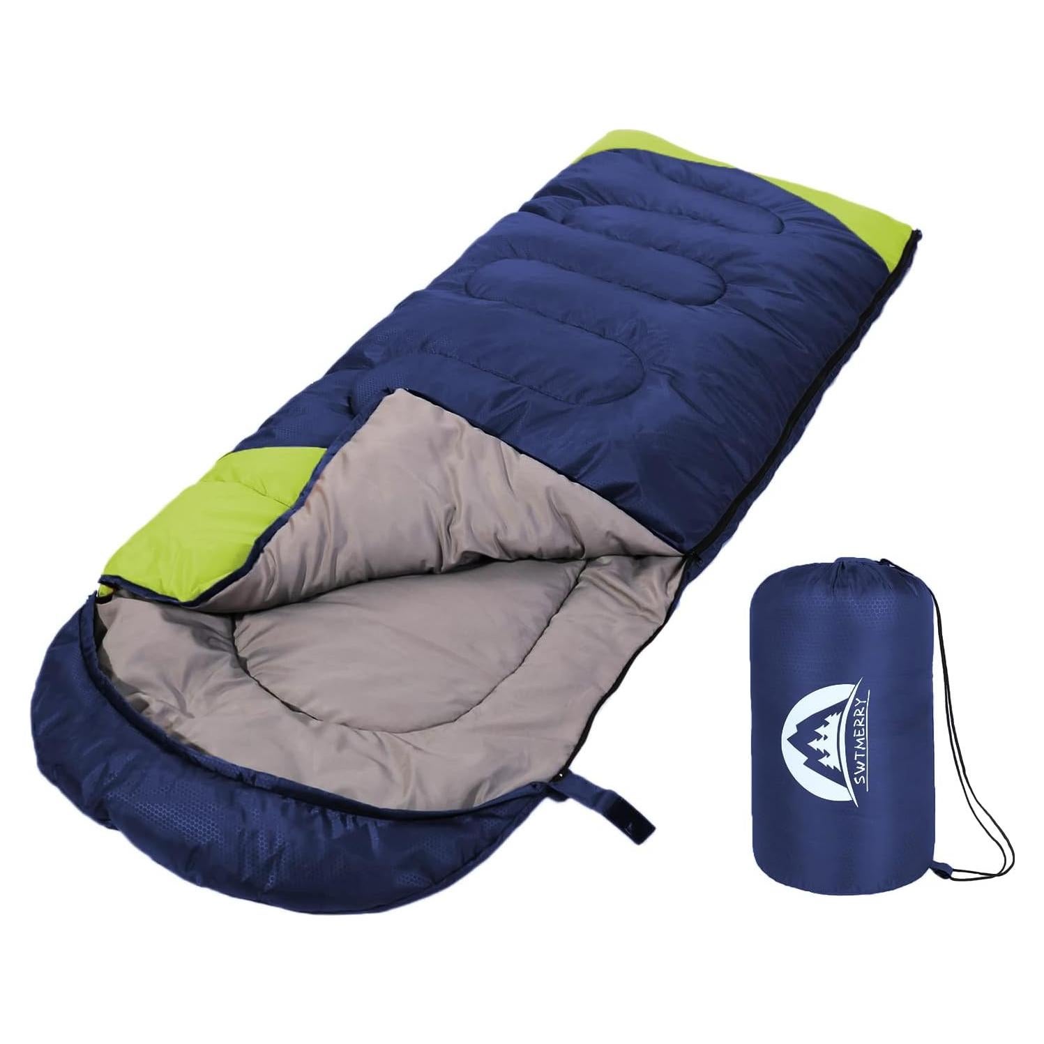 Saco de Dormir SWTMMERRY 3 Temporadas Ligero Impermeable