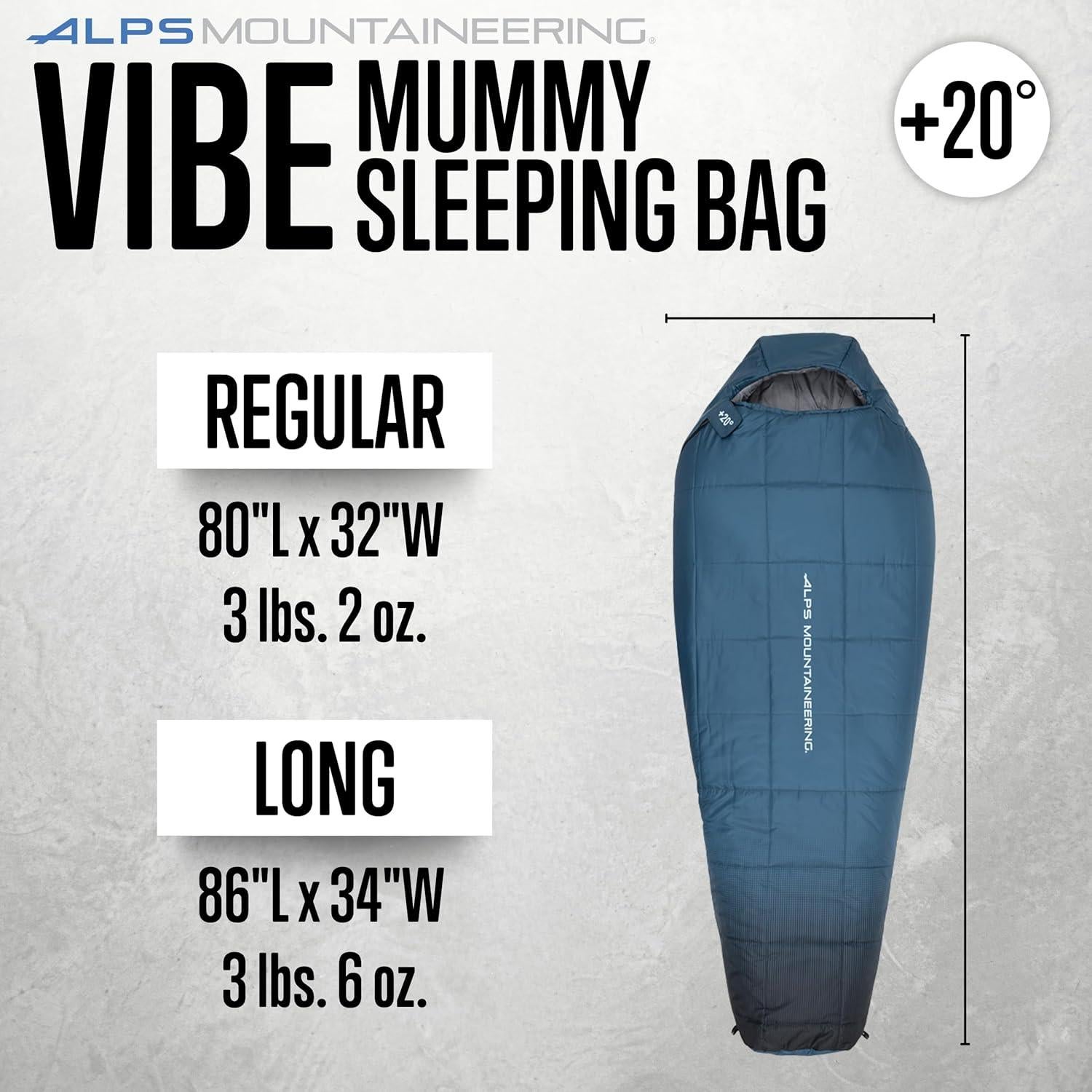 Saco de Dormir ALPS Mountaineering Vibe +20 Aguamarina