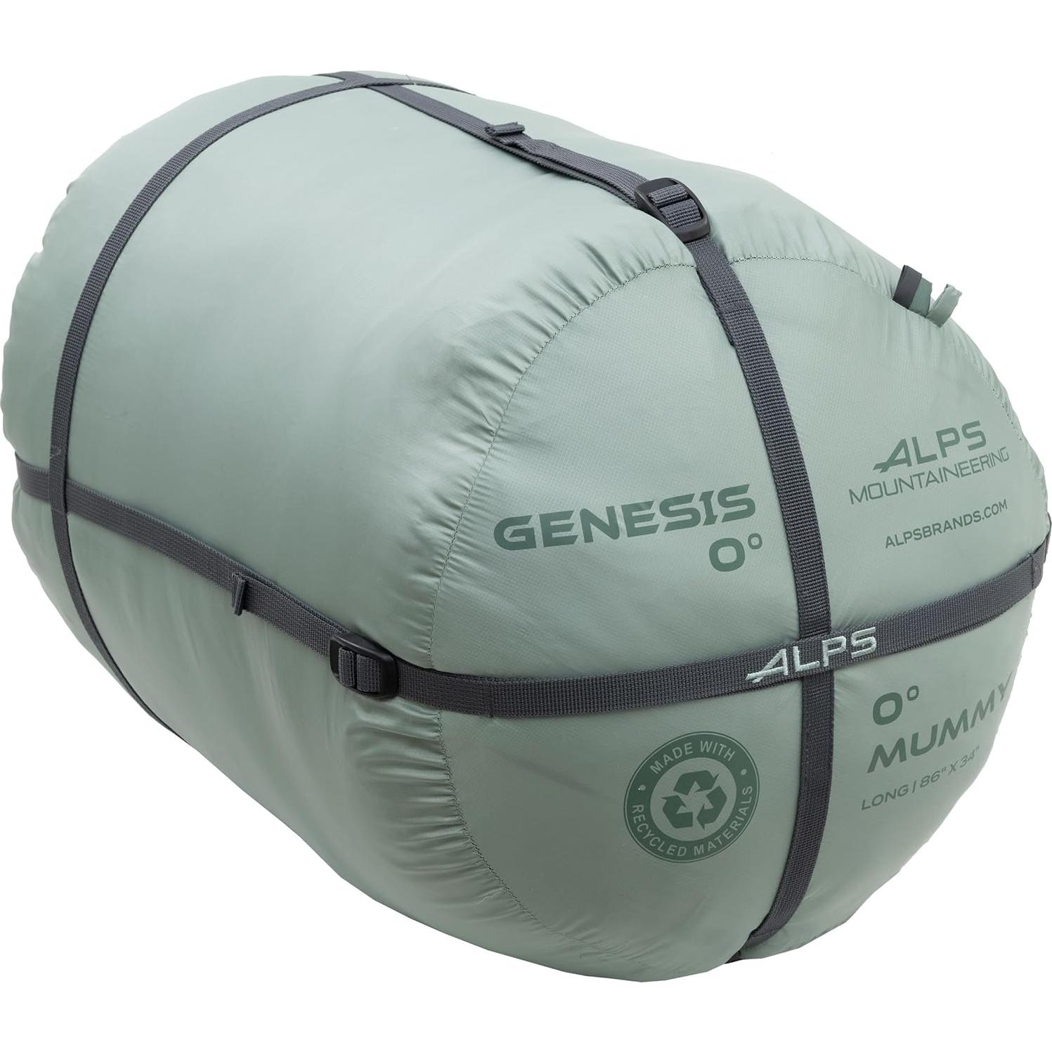 Saco de dormir momia ALPS Mountaineering Genesis 0° reciclado