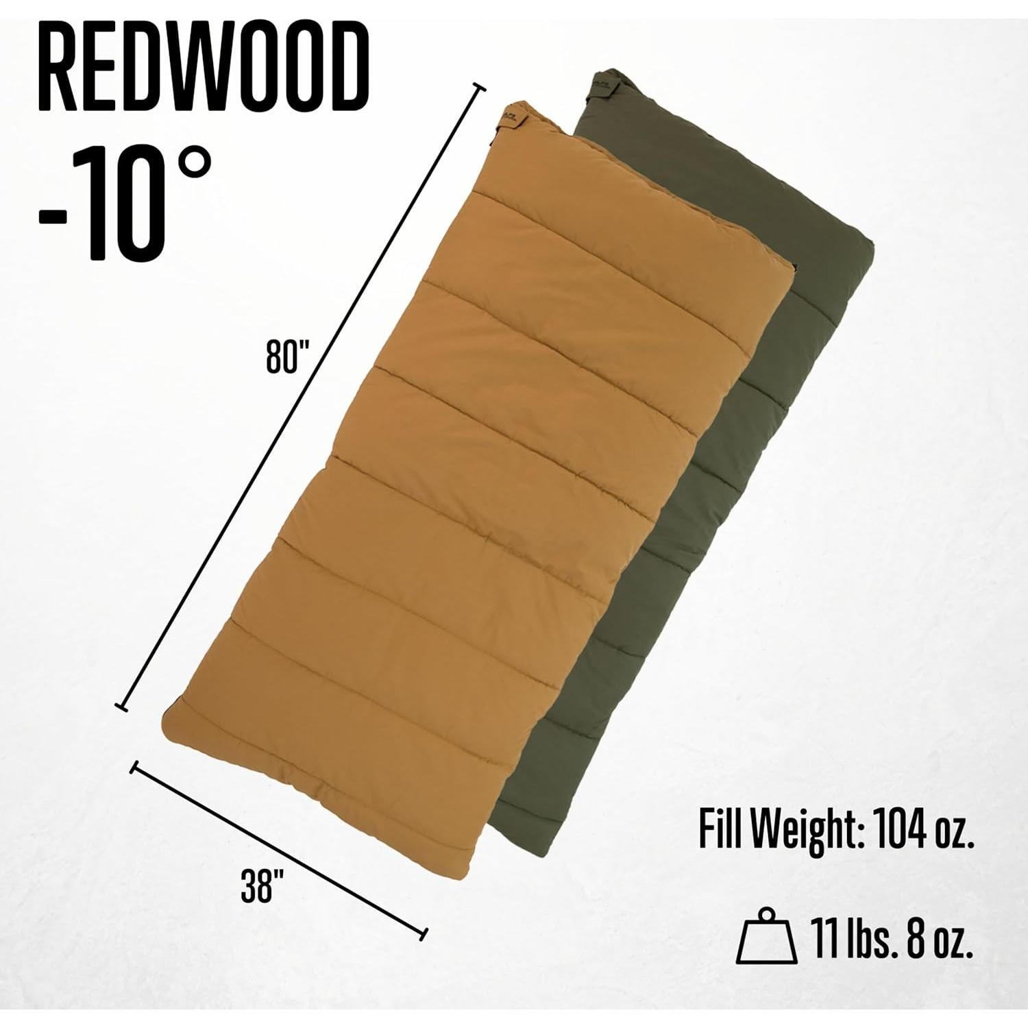 Saco de Dormir ALPS OutdoorZ Redwood -10°C Rectangular Beige