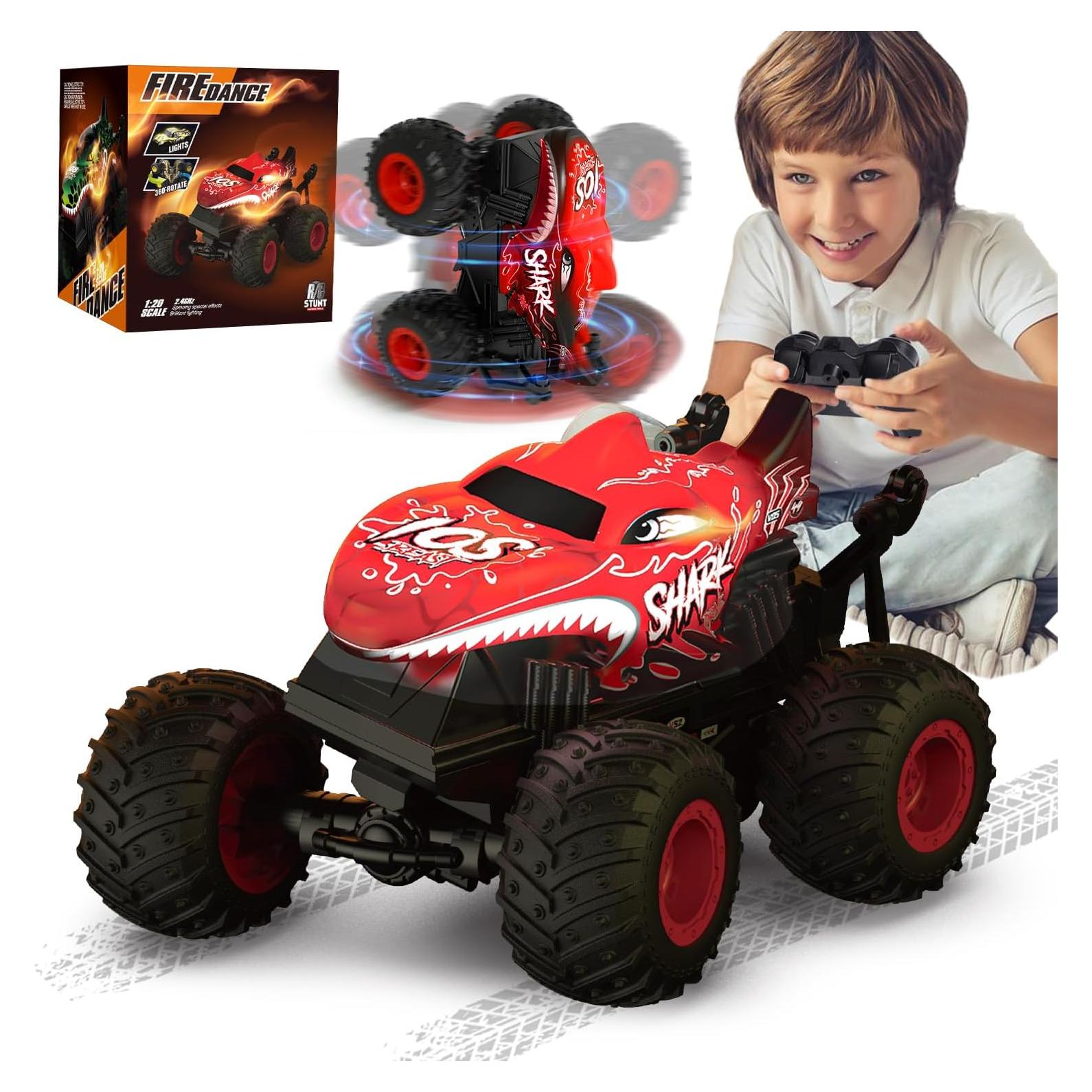 Camión Monstruo RC Gohero Tiburón 1:20 con Luz y Música